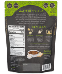 Mina Moroccan Lentils microwavable container heating in minutes for a convenient meal