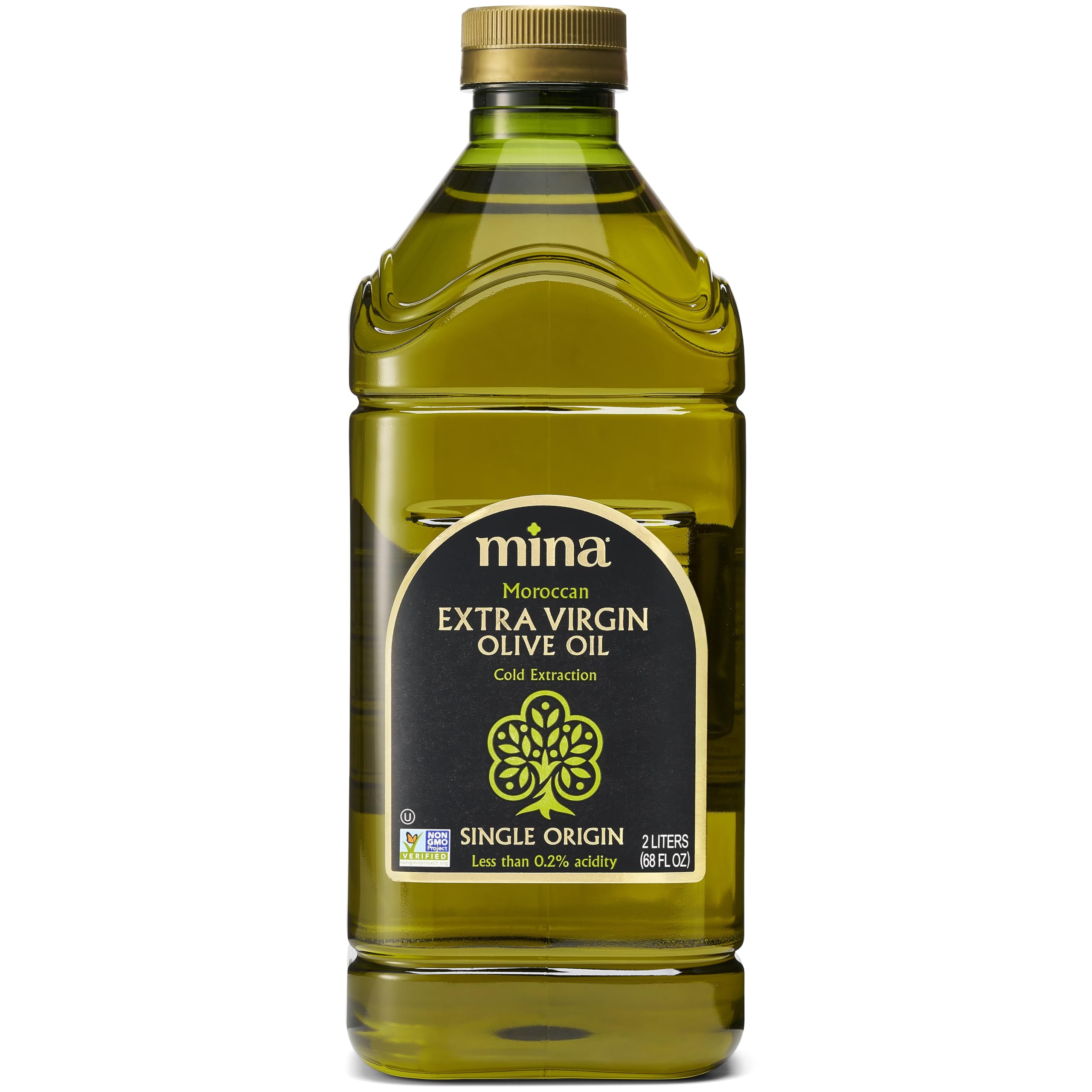 Mina Moroccan Olive Oil bottle pour showing smooth, versatile cooking in action.