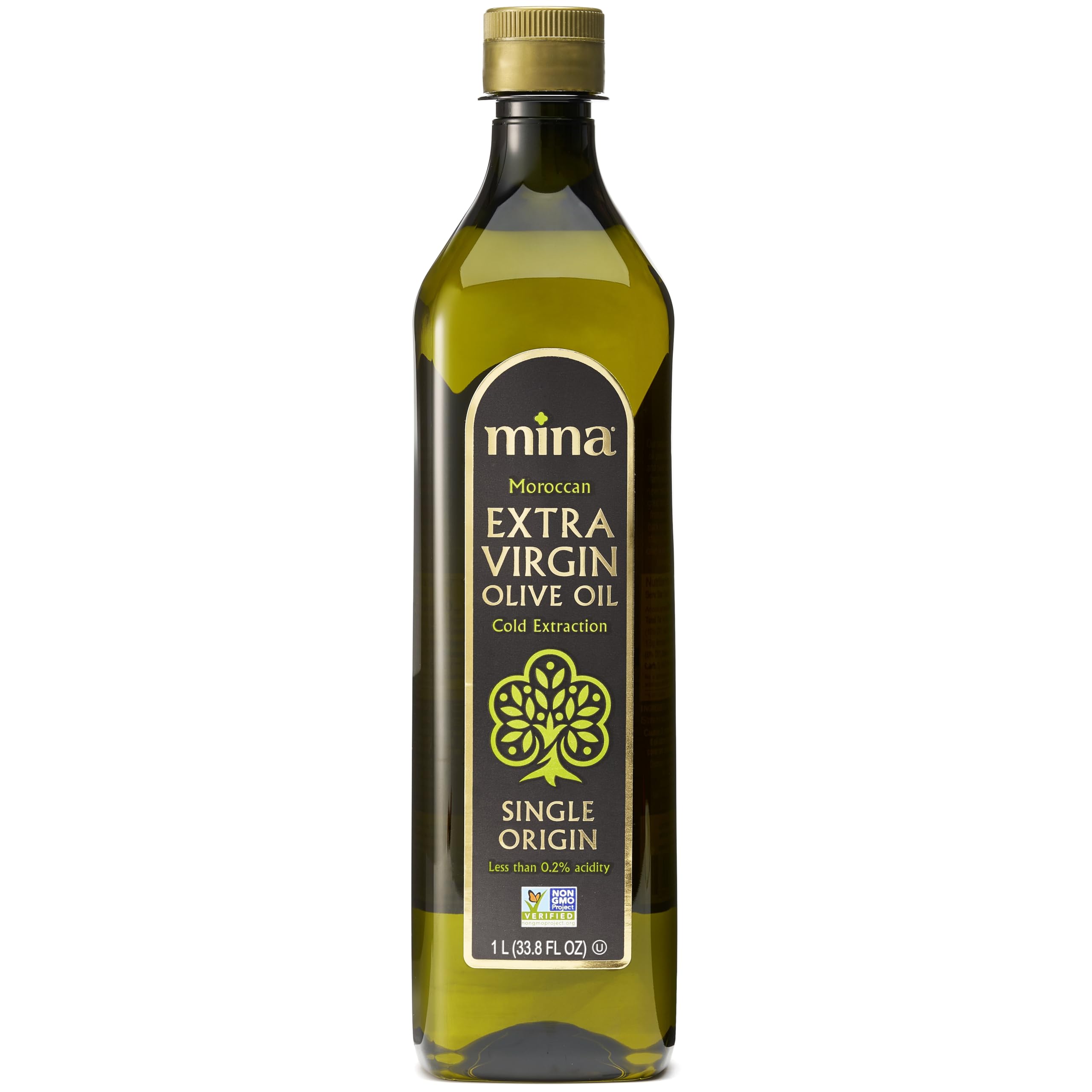 Mina Moroccan olive oil bottle shows light, versatile flavor for everyday cooking.