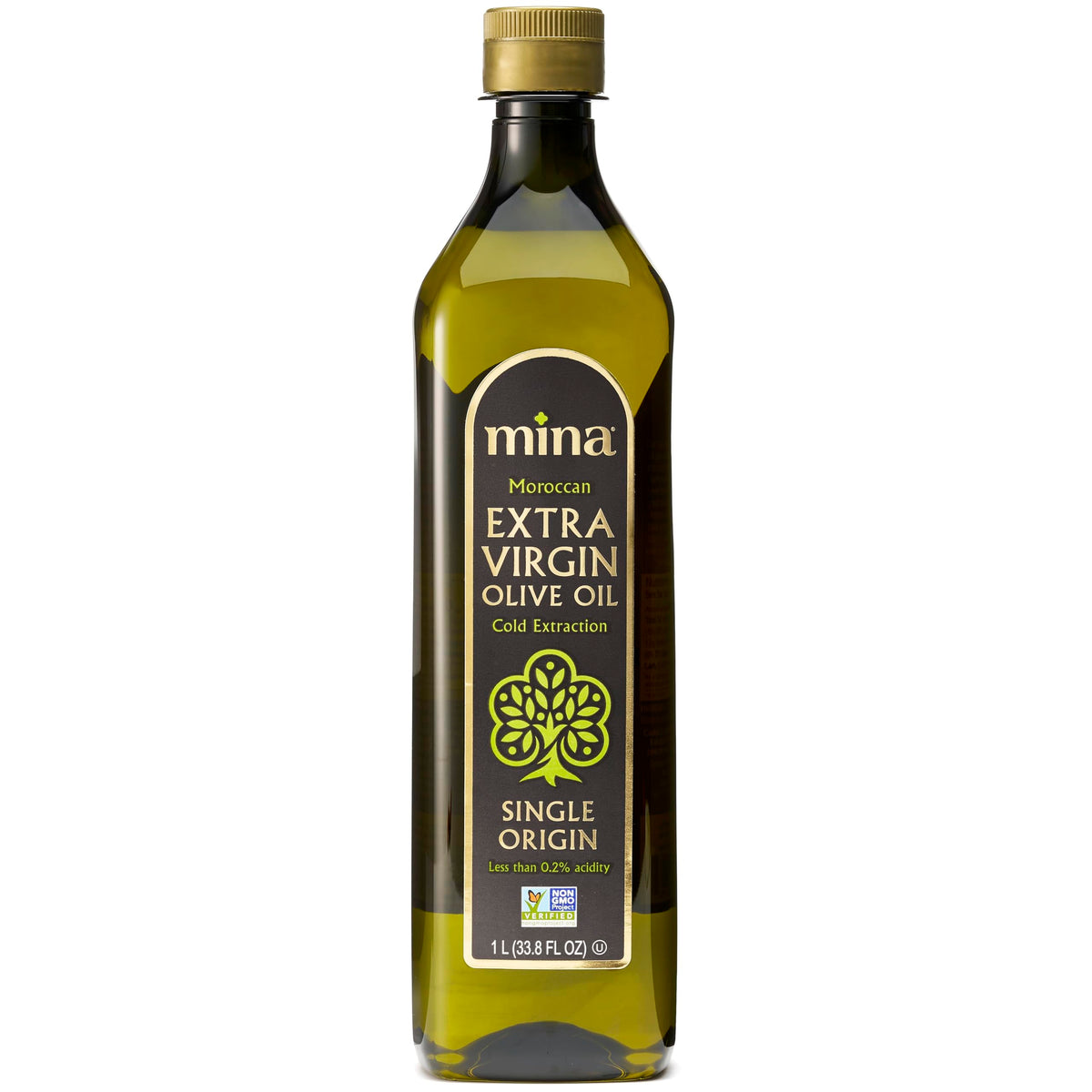 Mina Moroccan olive oil bottle shows light, versatile flavor for everyday cooking.