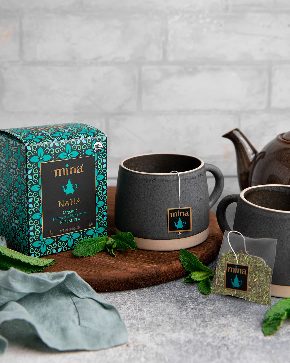 Mina Nana Moroccan Mint aroma in a lounge; market-inspired scent.
