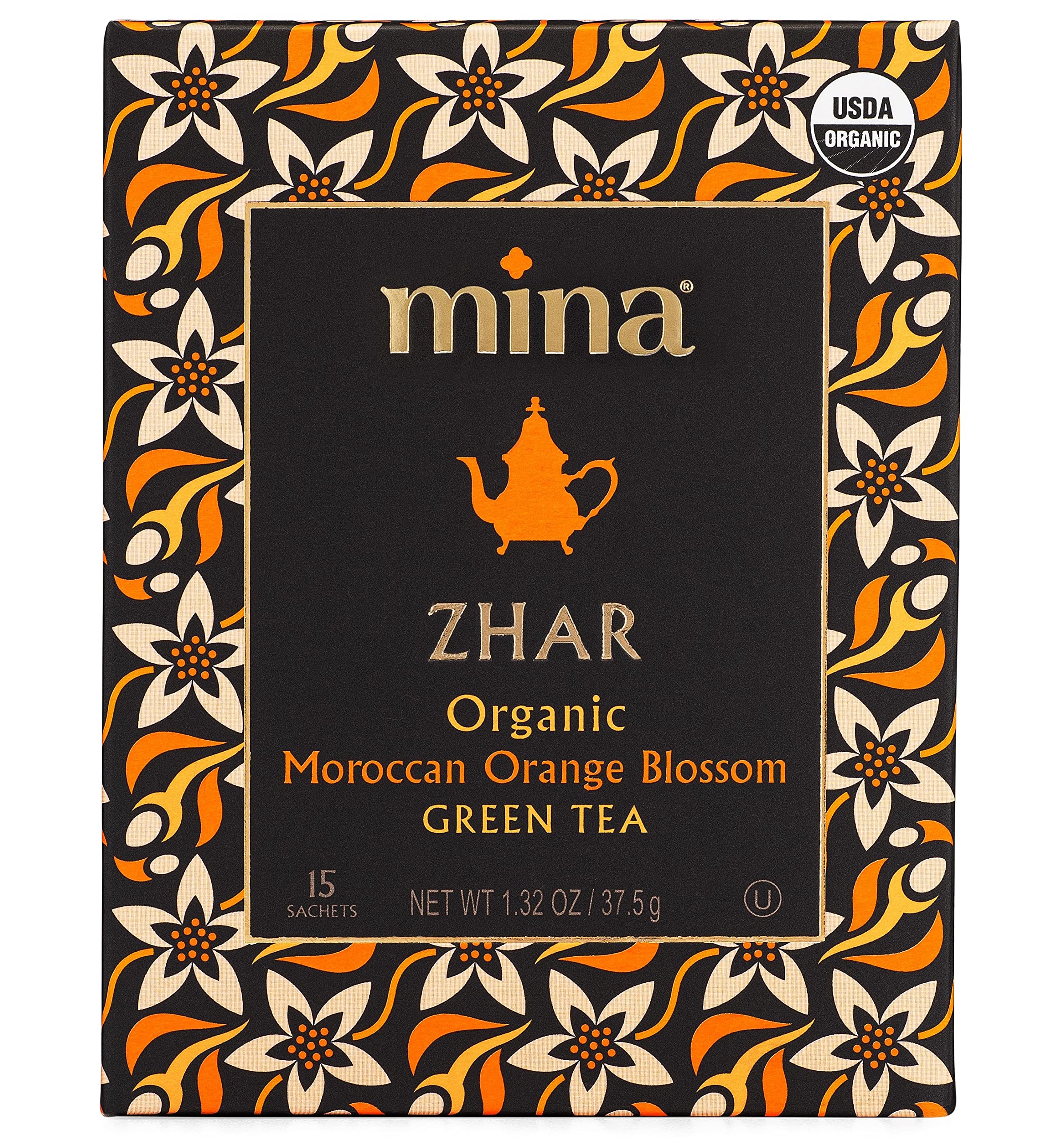 Mina Zhar sencha green tea cup with steam showcasing refreshing aroma