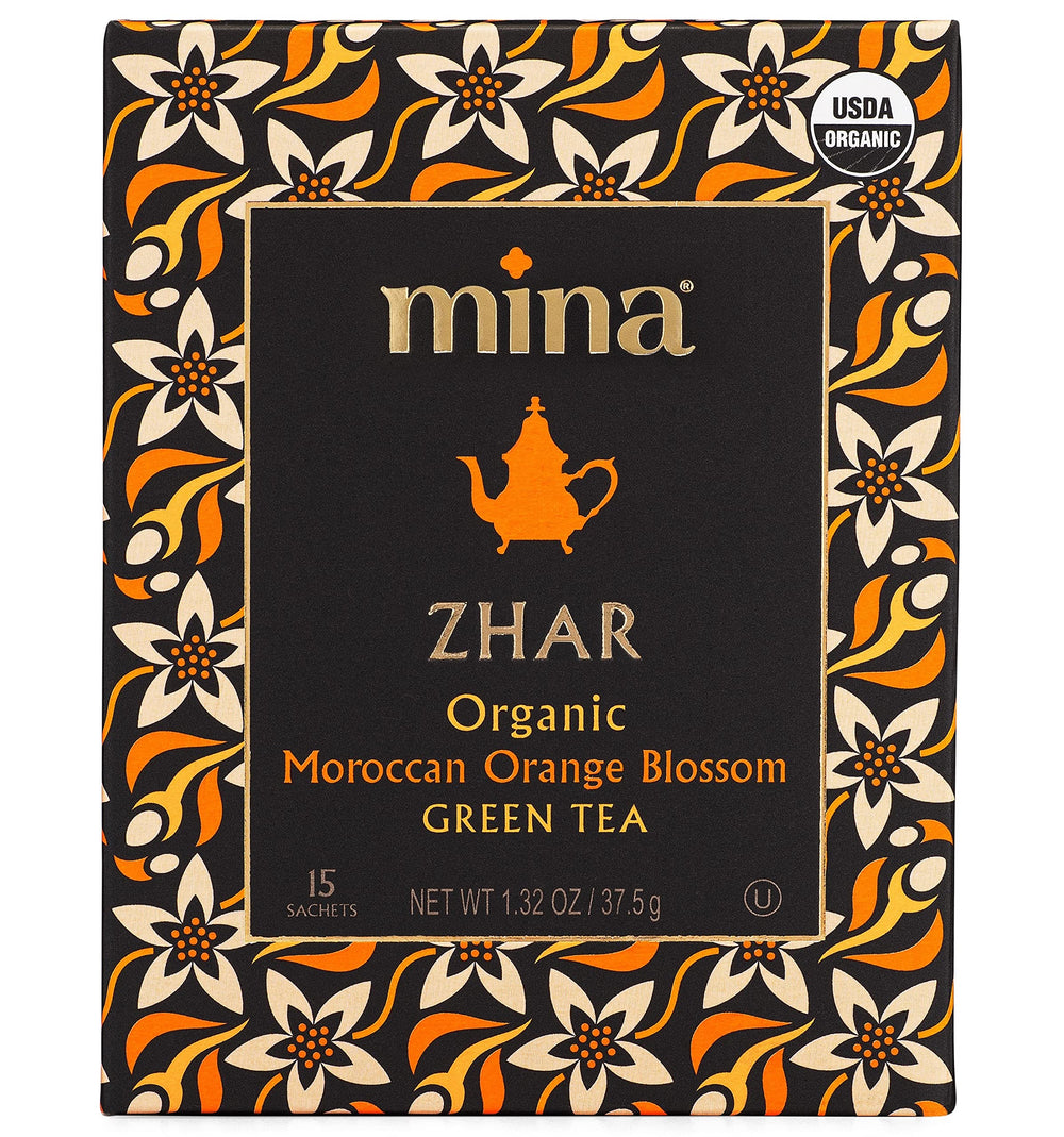 Mina Zhar sencha green tea cup with steam showcasing refreshing aroma