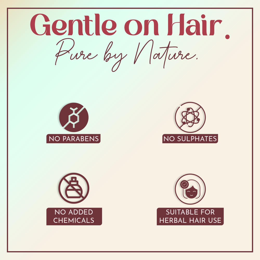 Minature hair mask preparation with hibiscus powder for natural color Boost