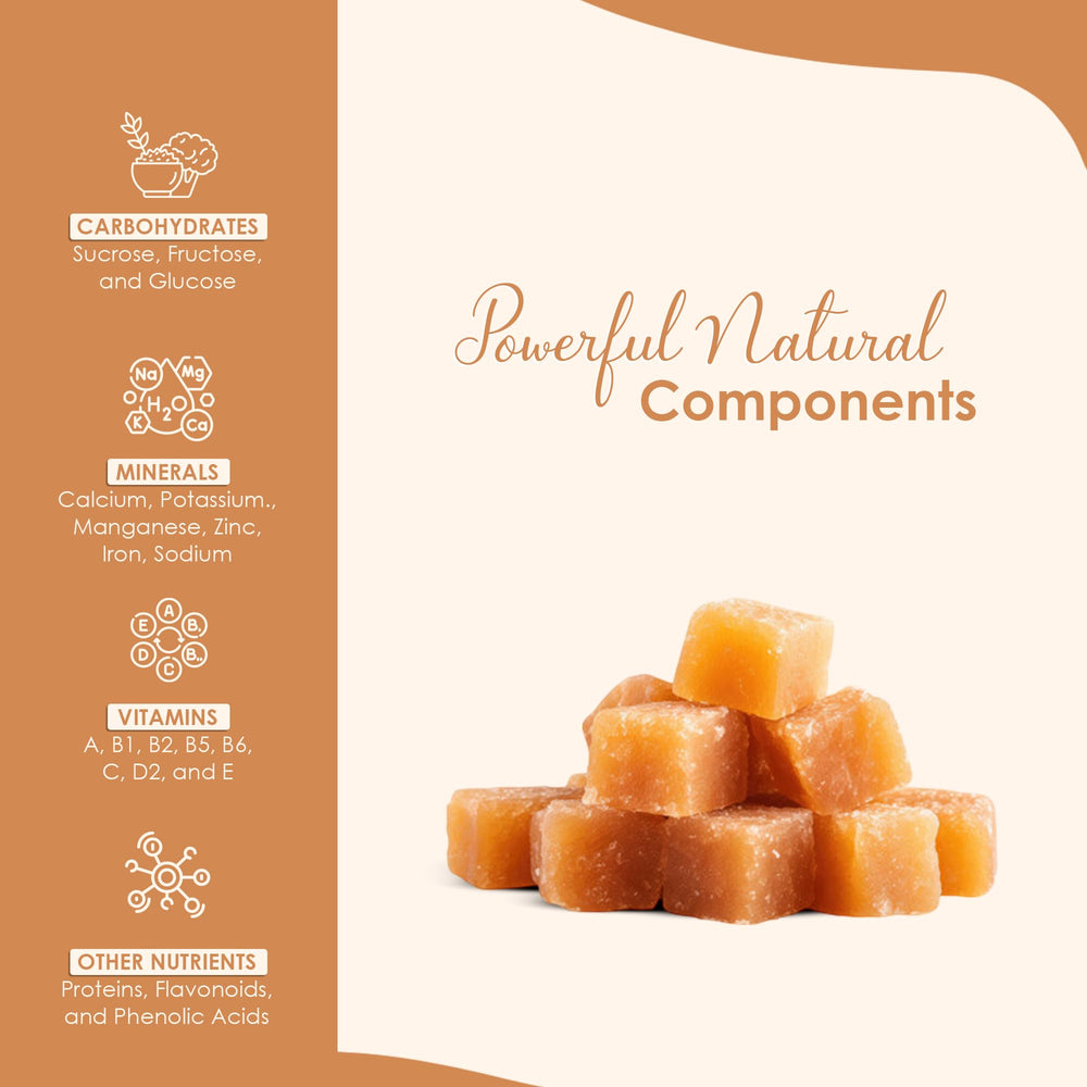 Minature mi nature jaggery cube on a dessert plate rich flavor.