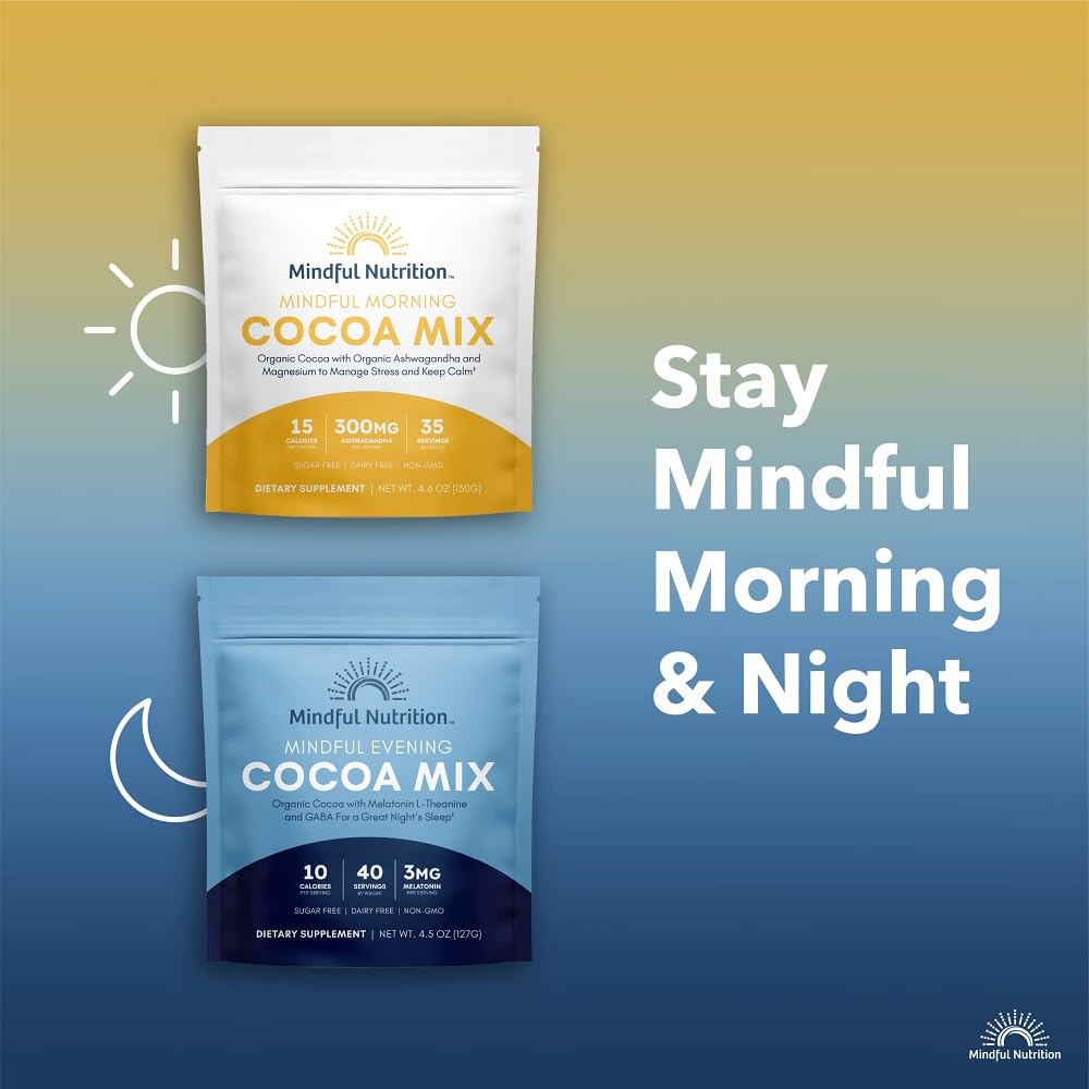 Hot cup of Mindful Evening Cocoa Mix steaming with inviting aroma