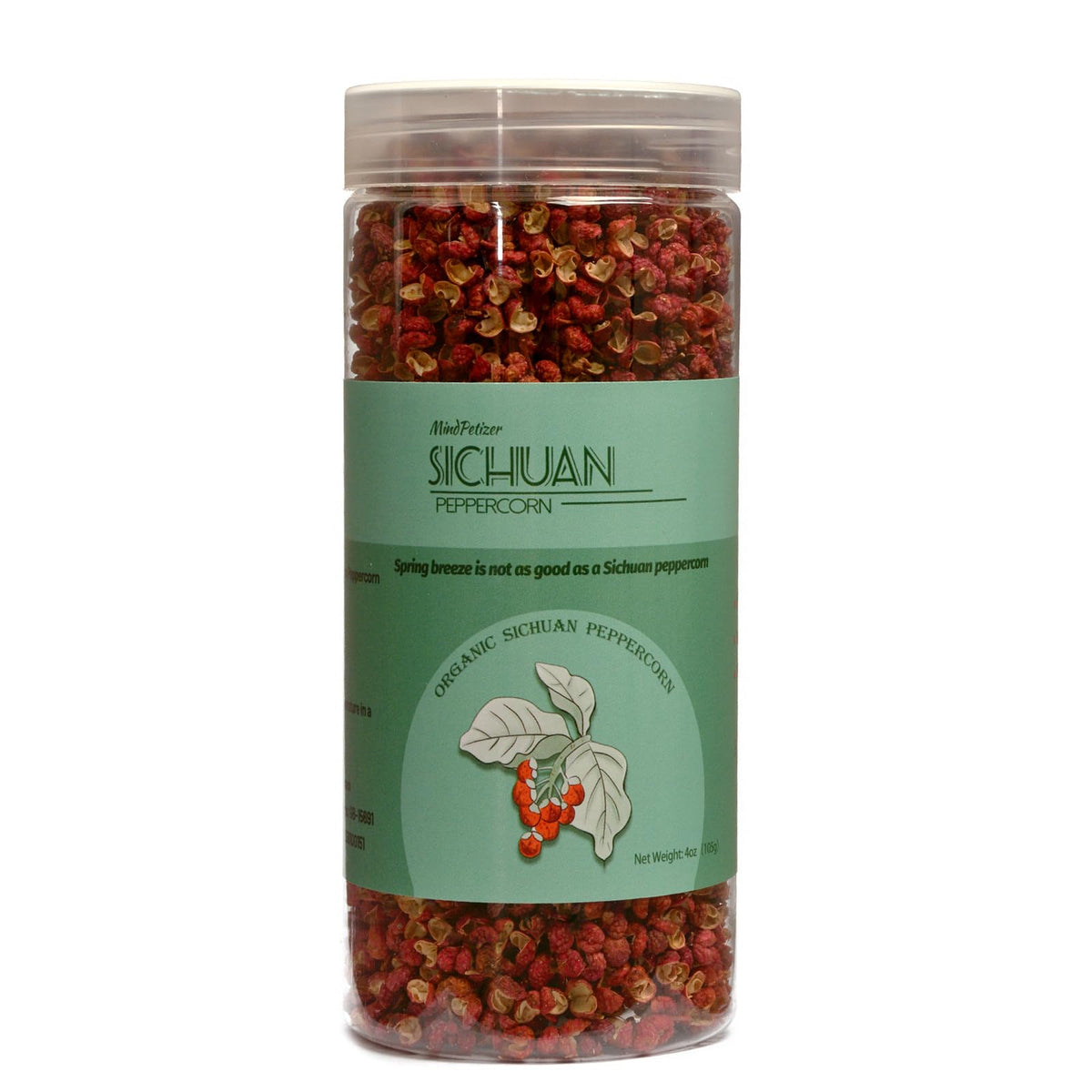 MindPetizer Sichuan peppercorns front view, premium organic whole peppercorns for authentic flavor
