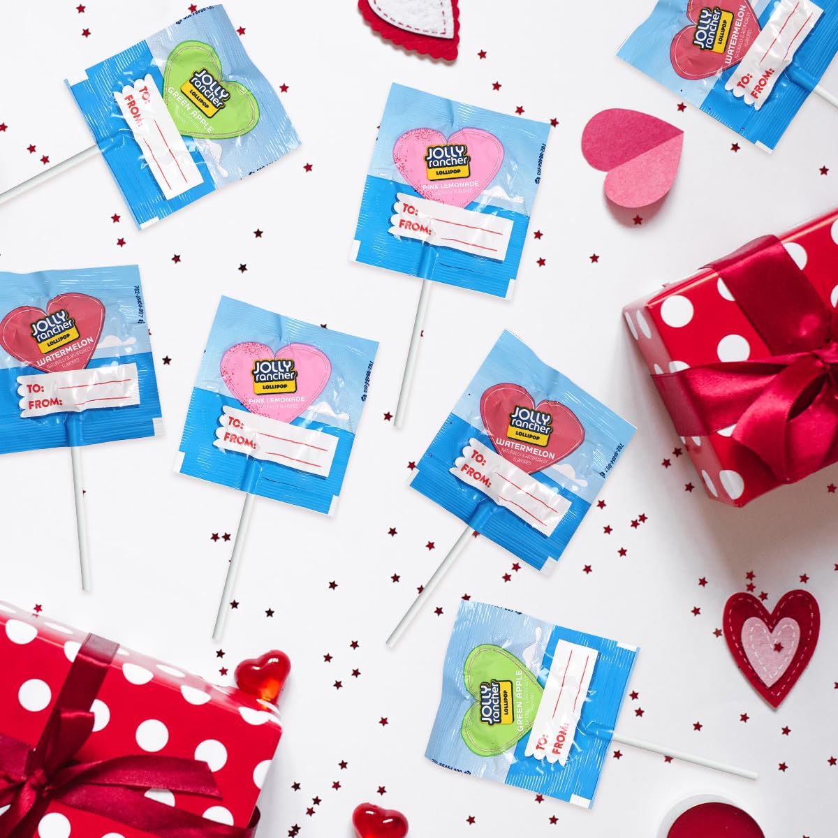 Mindy's Goodies heart lollipops, kid-friendly for celebrations