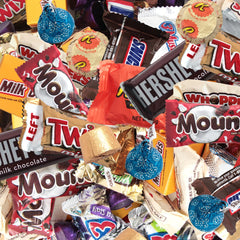 Mindy's Goodies mini chocolates, individually wrapped, convenient for sharing and gift bags.