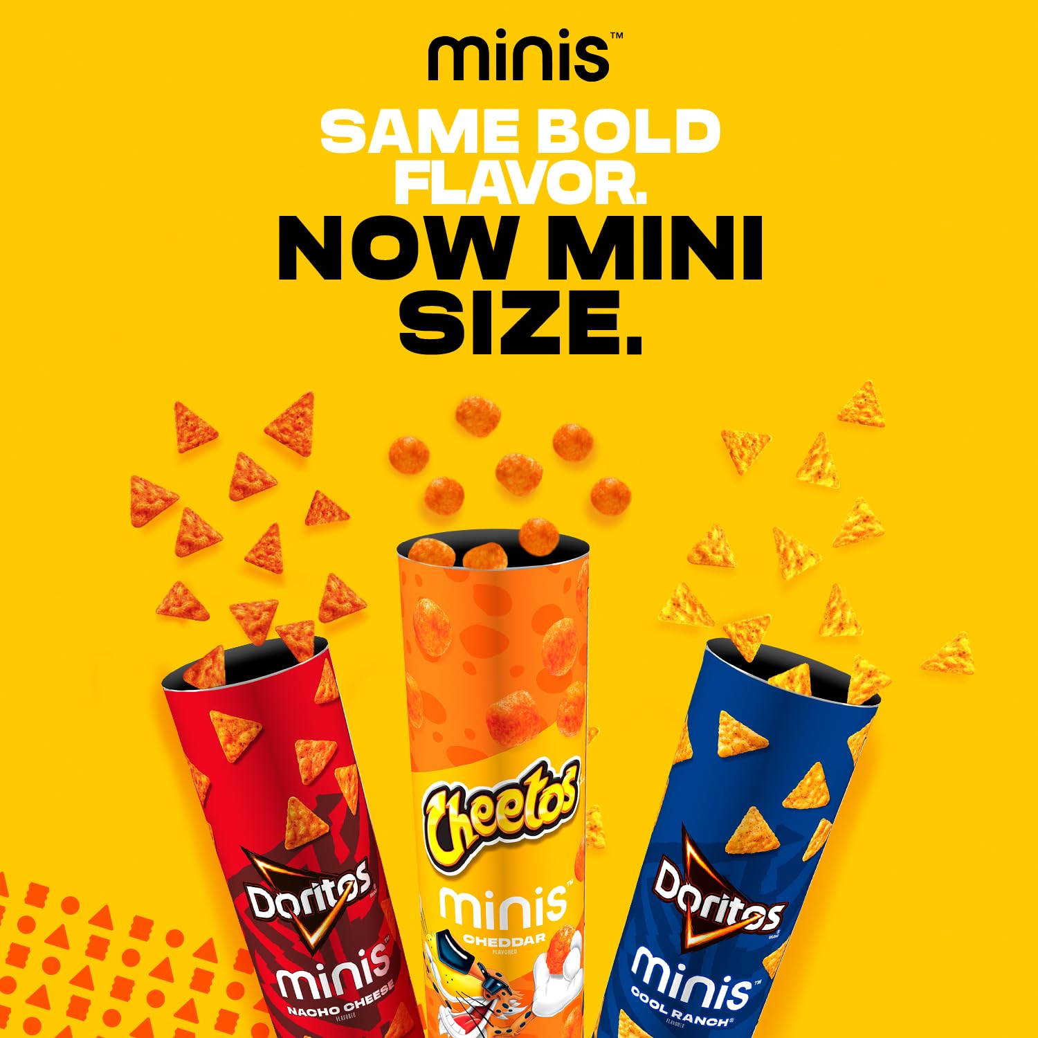 Pouring Minis Cheetos Flamin' Hot Bites into a bowl for serving