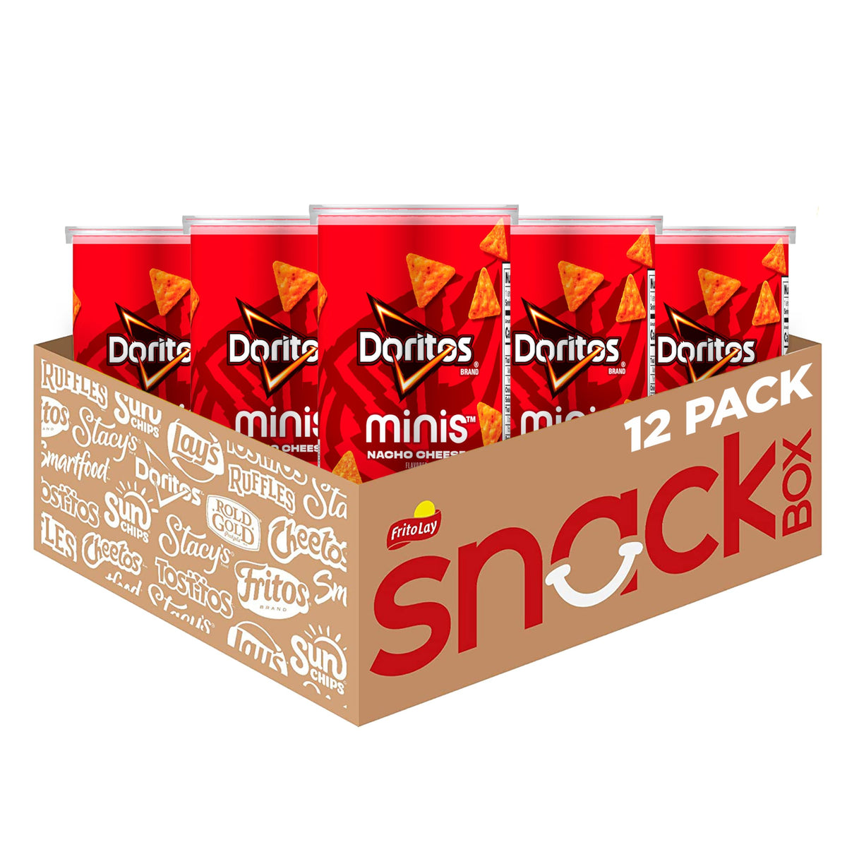 Minis Doritos Nacho Cheese canister for convenient on-the-go snacking.