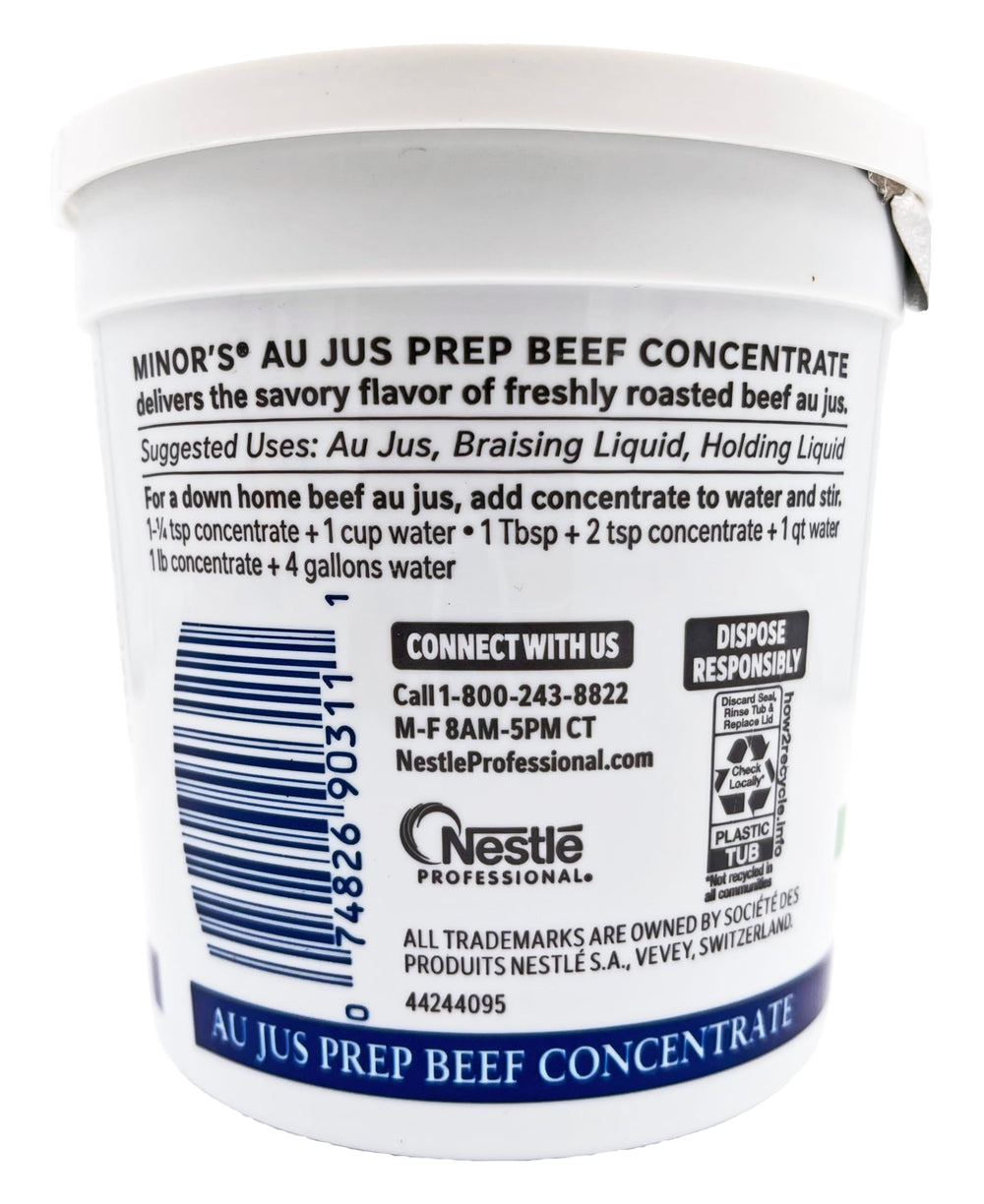 MINOR'S Au Jus concentrate french-dip sandwich pairing delivers rich beef aroma and juicy depth.