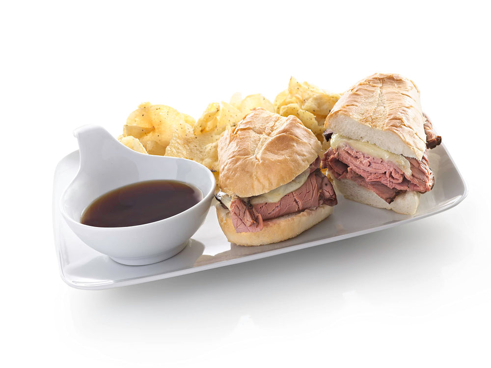 MINOR'S Au Jus Prep packaging on shelf communicates convenient, ready-to-use sauce