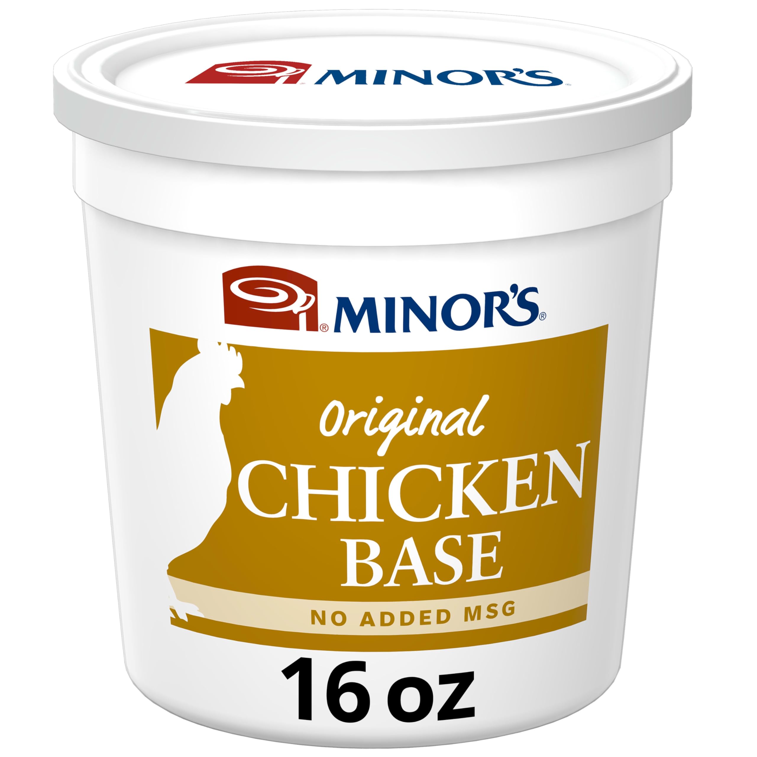 MINOR'S Chicken Base No Added MSG jar provides a rich flavor foundation for soups and gravies.