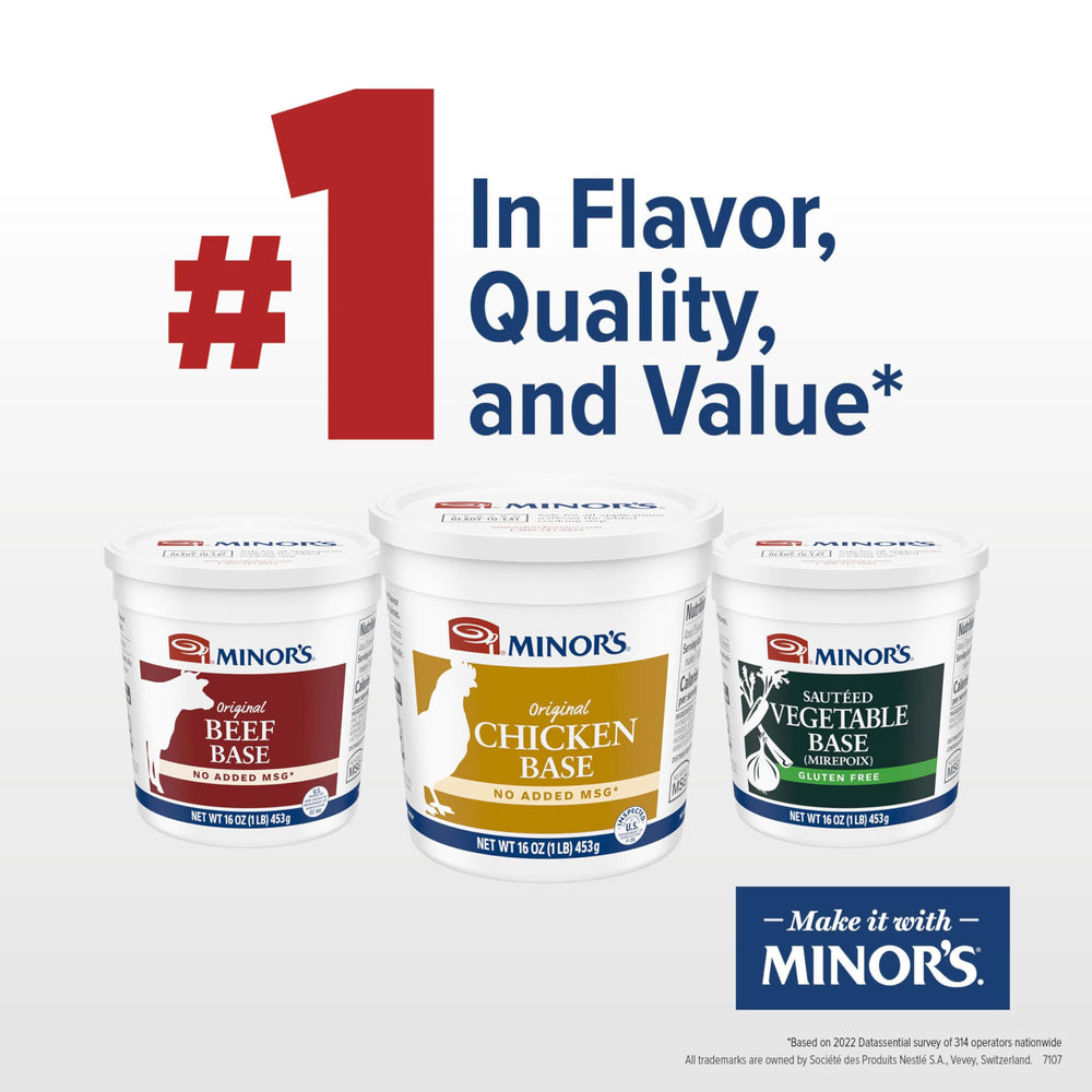 MINOR'S Chicken Base soup serves as a versatile base for soups and sauces.