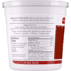 MINOR'S Pork Base ingredients close-up highlighting fresh meat and natural juices for authentic flavor