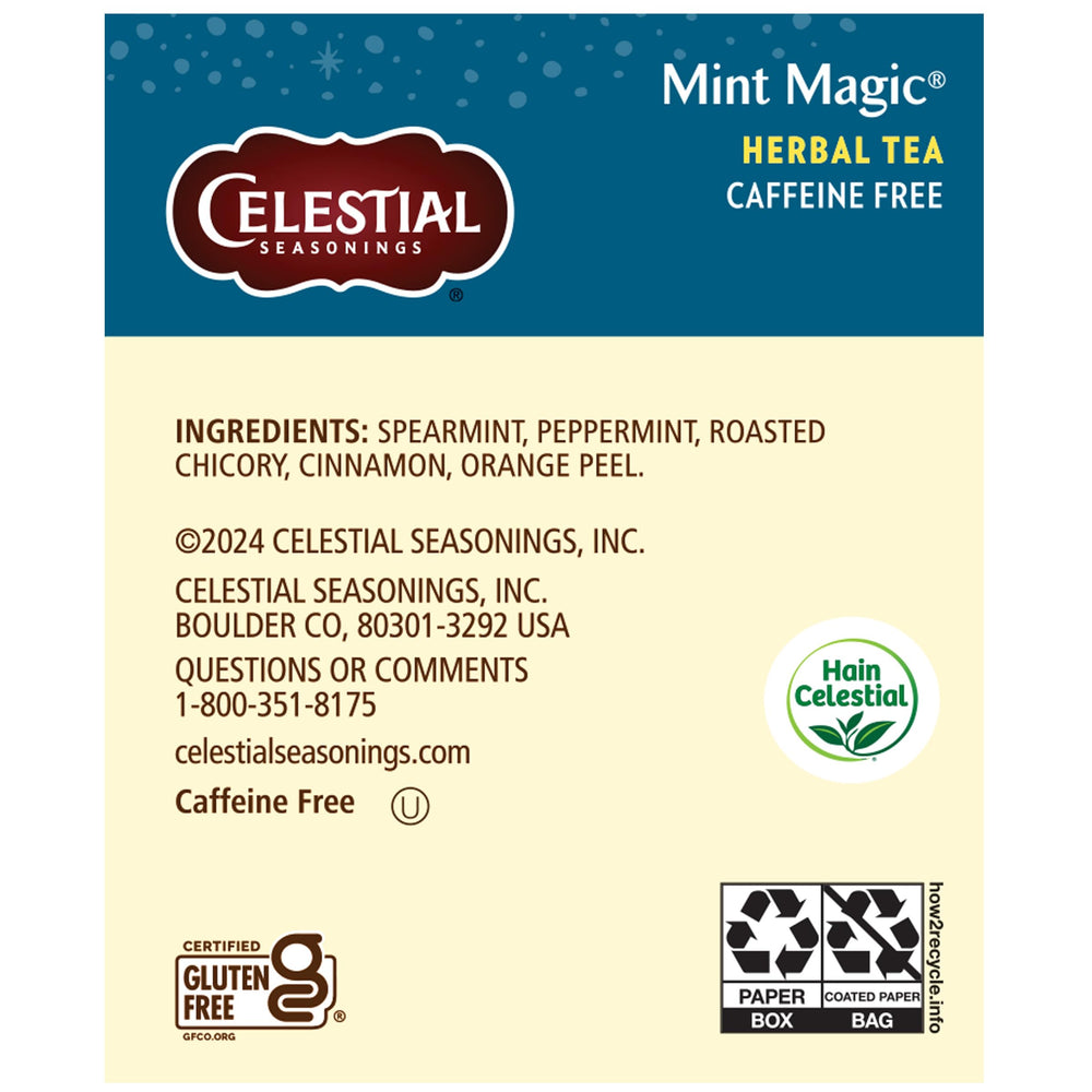 Mint Magic tea brewing in hot water releases a soothing aroma.