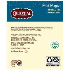 Mint Magic tea brewing in hot water releases a soothing aroma.
