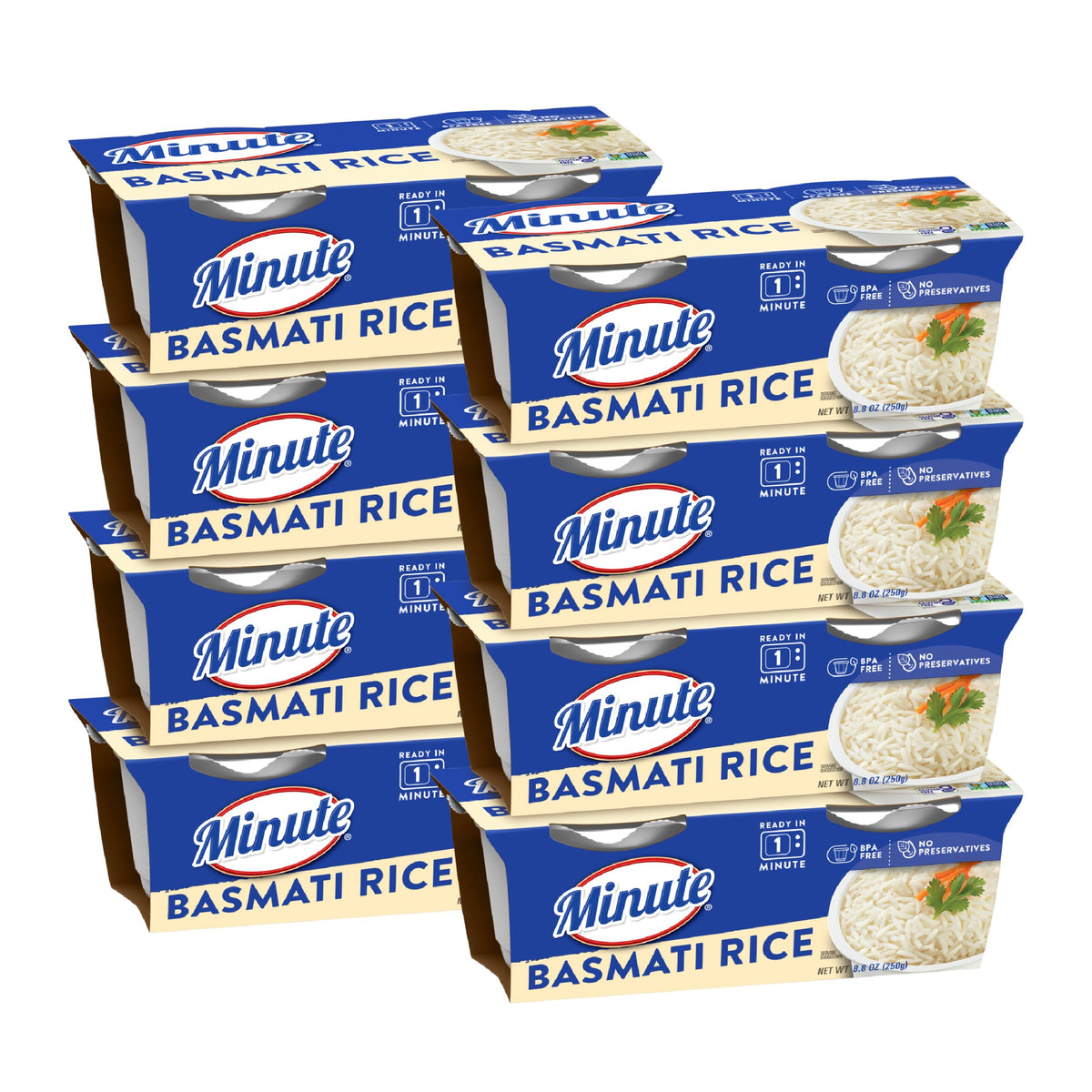 Minute Ready-to-Serve Basmati Rice cup steaming for a quick, fragrant side.