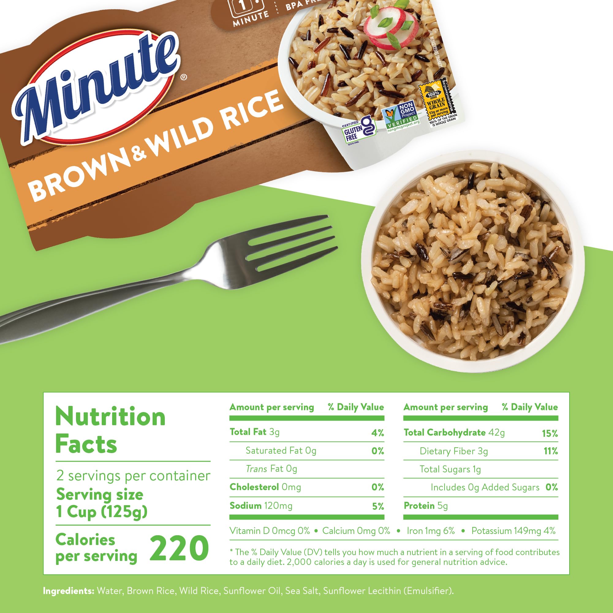 Minute Ready-to-Serve cups microwaving, delivering hot, fluffy grains in minutes.
