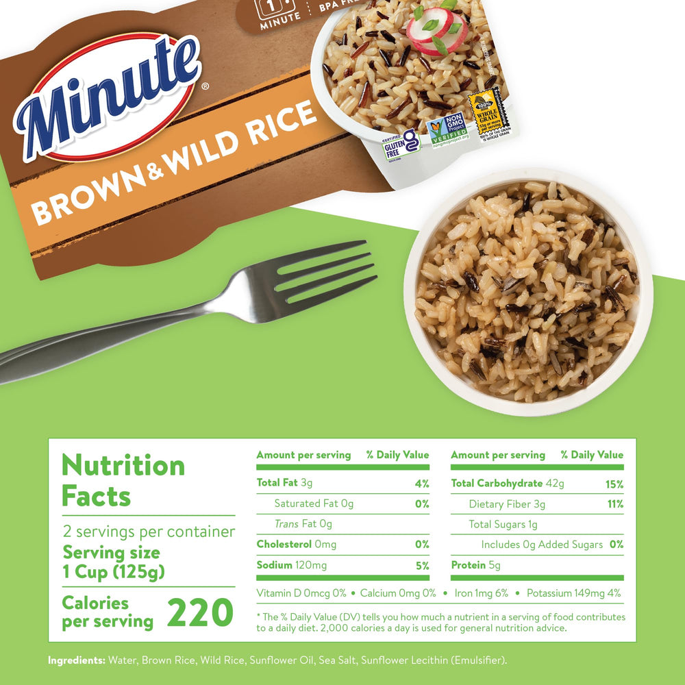 Minute Ready-to-Serve cups microwaving, delivering hot, fluffy grains in minutes.