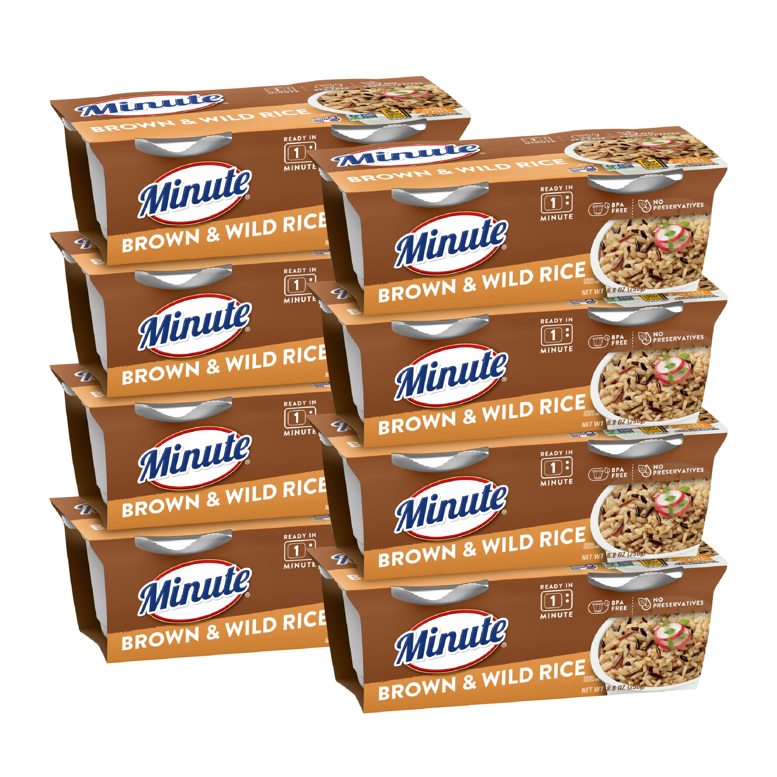 Minute Ready-to-Serve rice cups on display, ideal for quick meals.