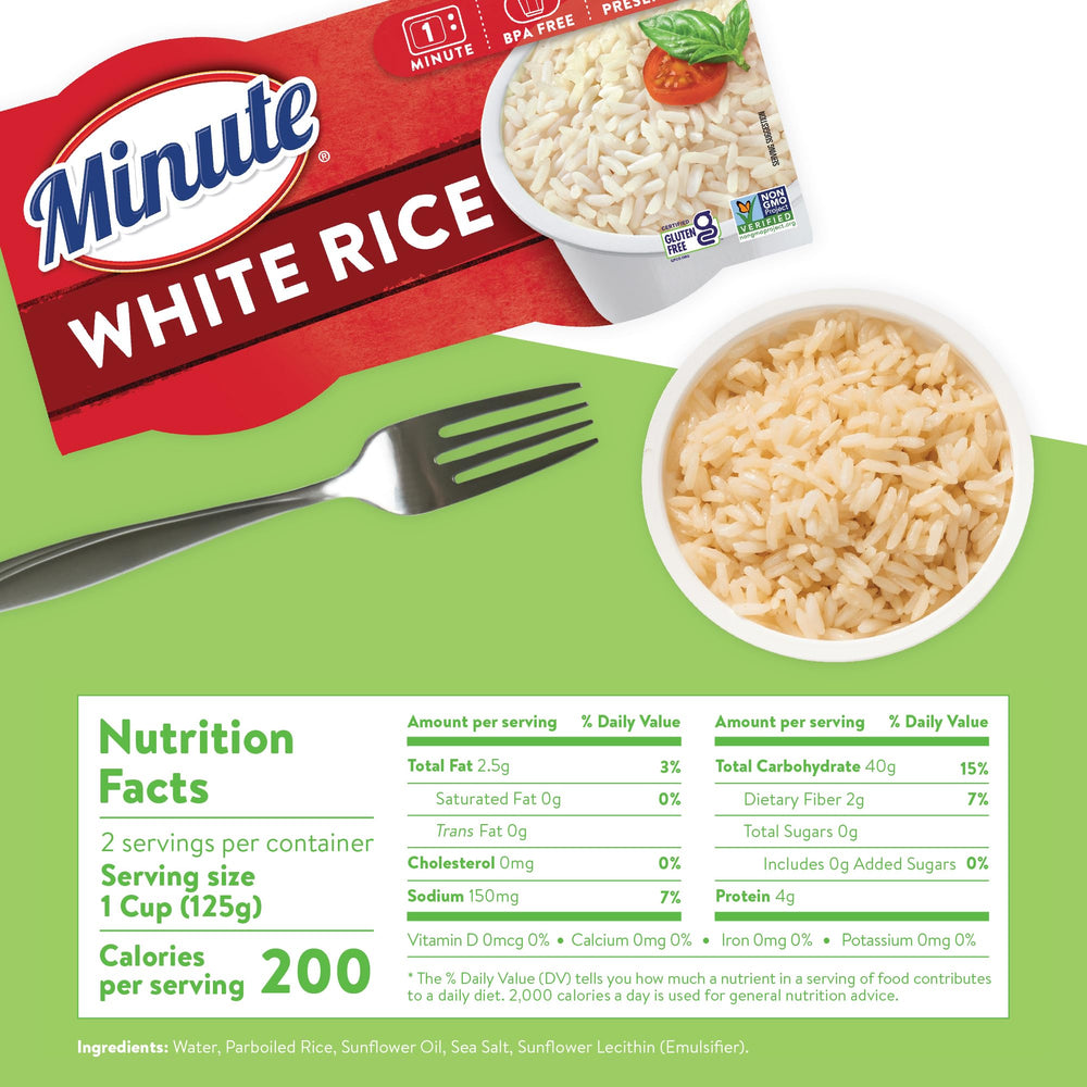 Minute rice close-up showing fluffy grains ideal for quick sides.