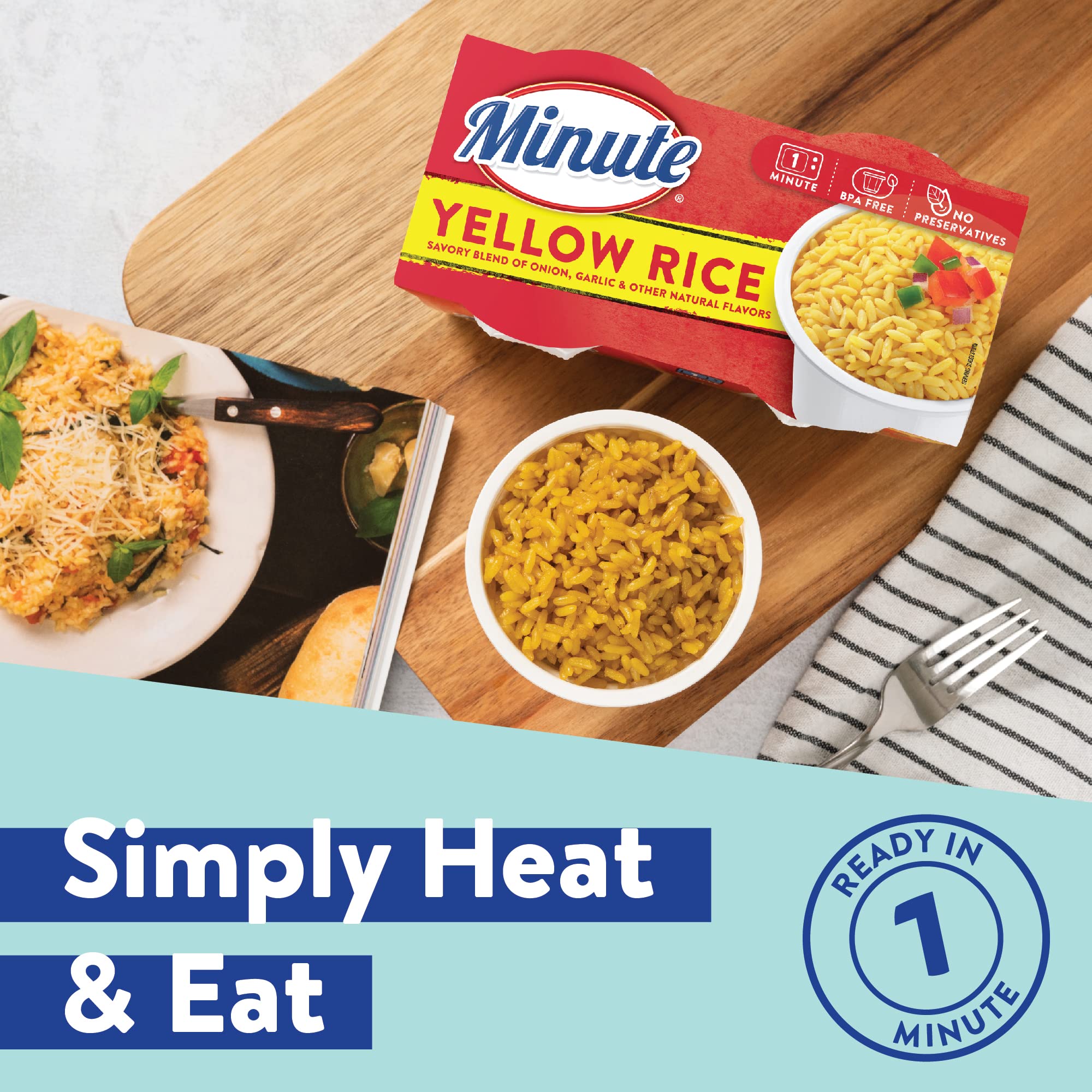 Minute Ready-to-Serve yellow rice cup for on-the-go meals
