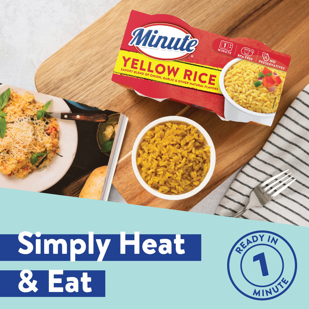 Minute Ready-to-Serve yellow rice cup for on-the-go meals