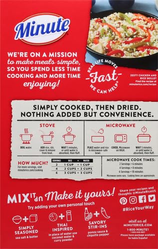 Minute White Rice cooked with broth highlights flavor options