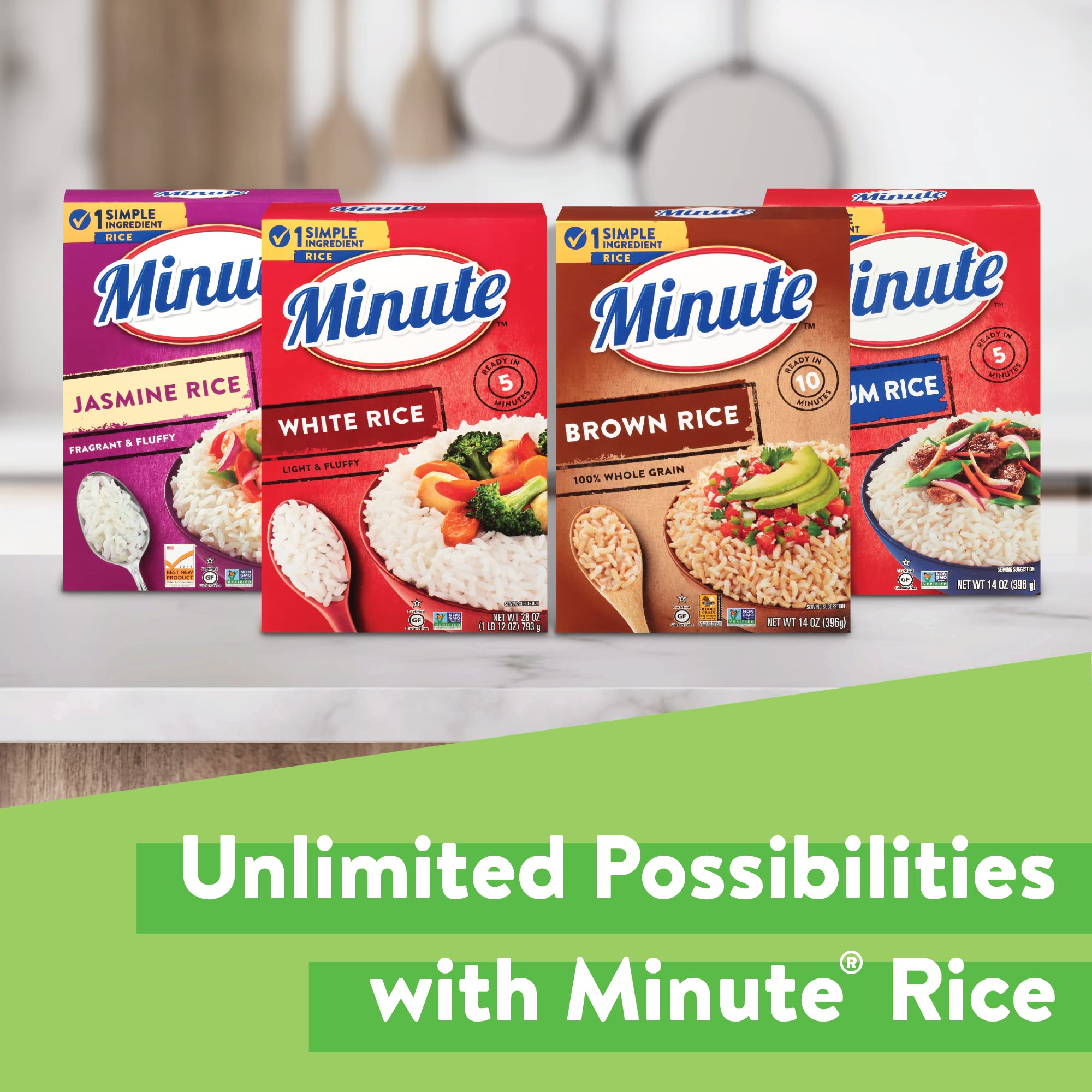 Minute White Rice family dinner table ready for a quick side dish.