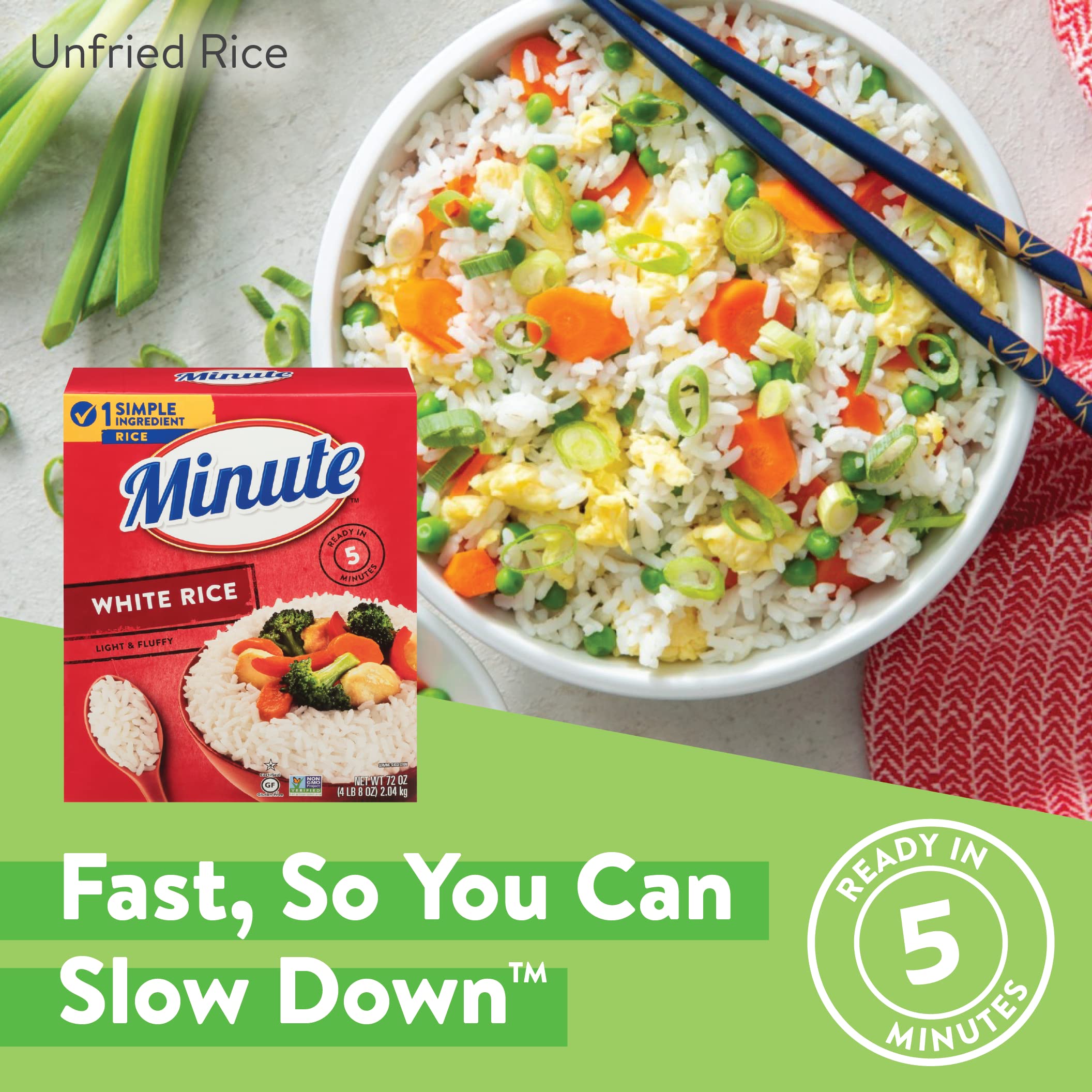 Minute White Rice served with beans creates a hearty meal.