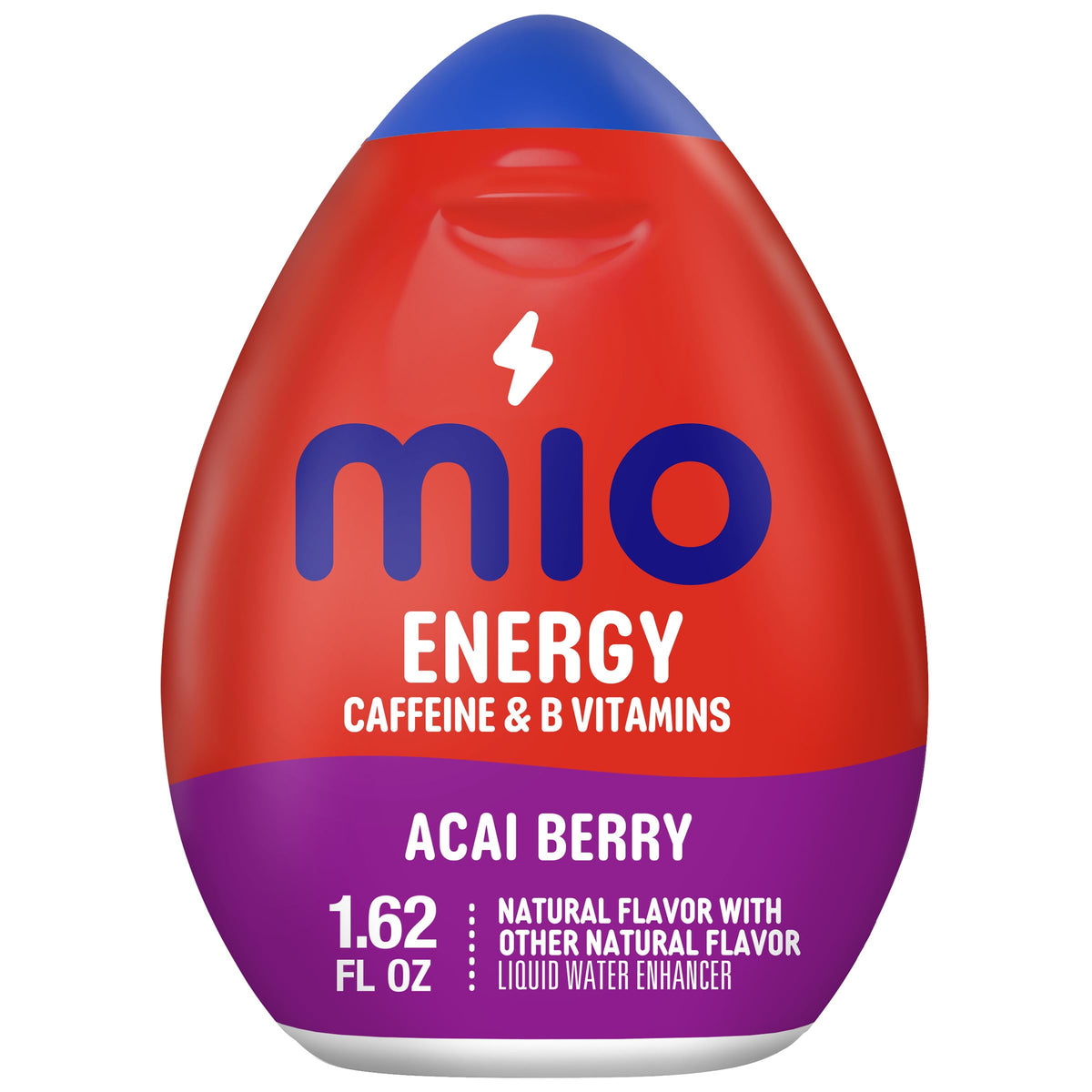 Mio Energy Acai Berry bottle for on-the-go hydration with caffeine boost.