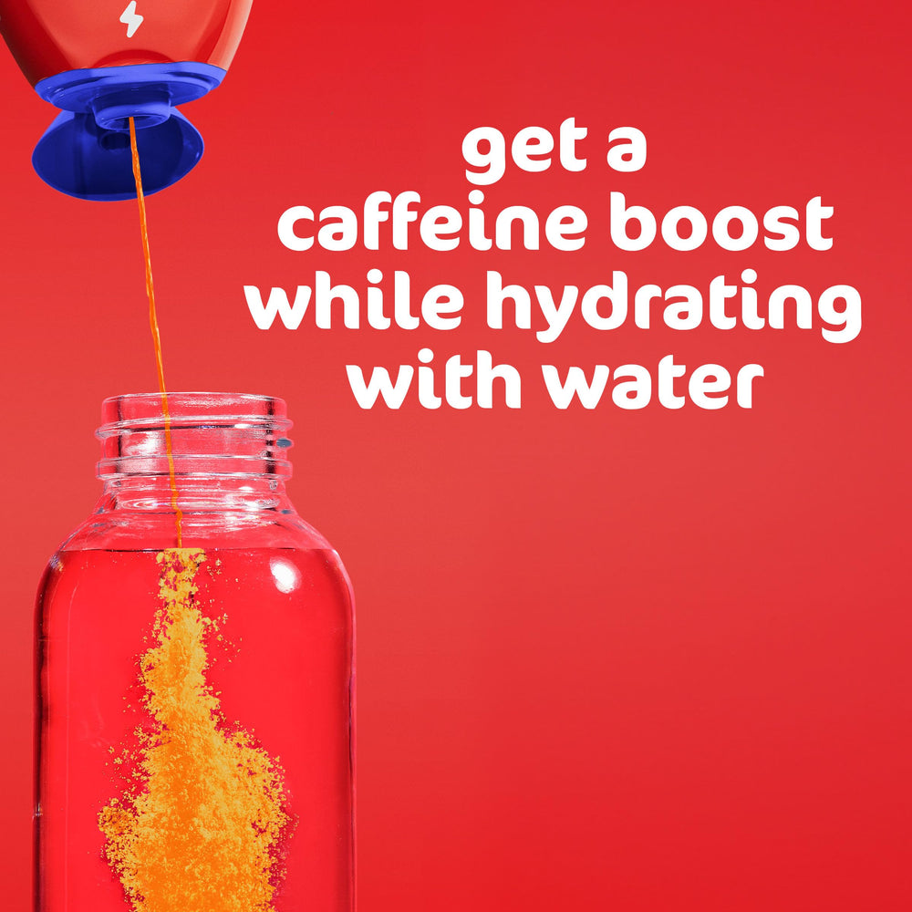 Mio Energy label detail emphasizes zero calories and flavor variety.