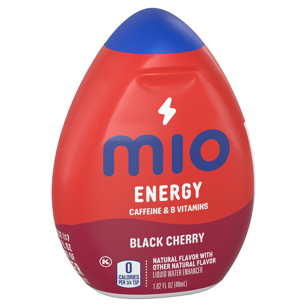 Closeup of Mio Energy natural flavors on the bottle label.