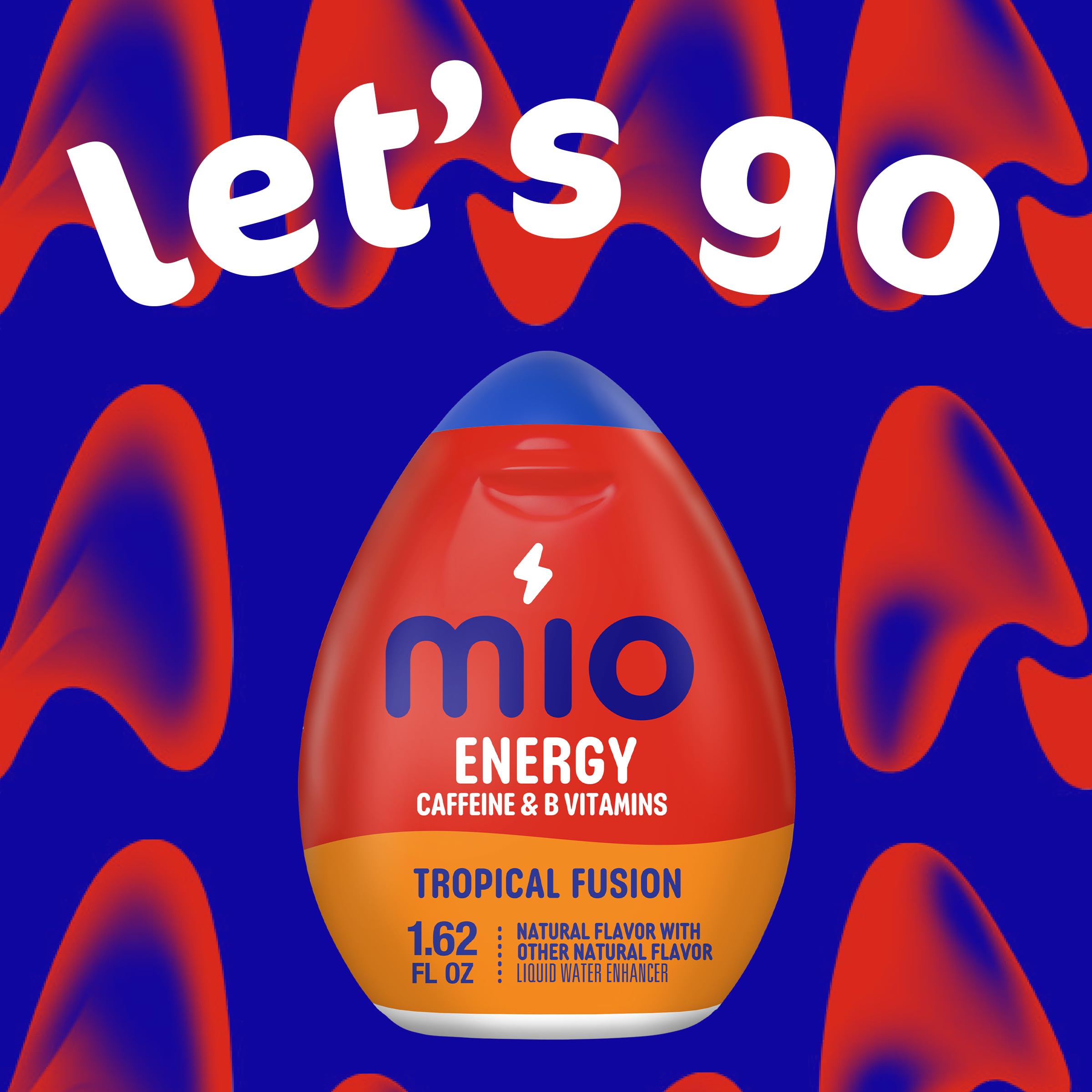 Mio Energy sugar-free flavor drops close-up for zero calories option.
