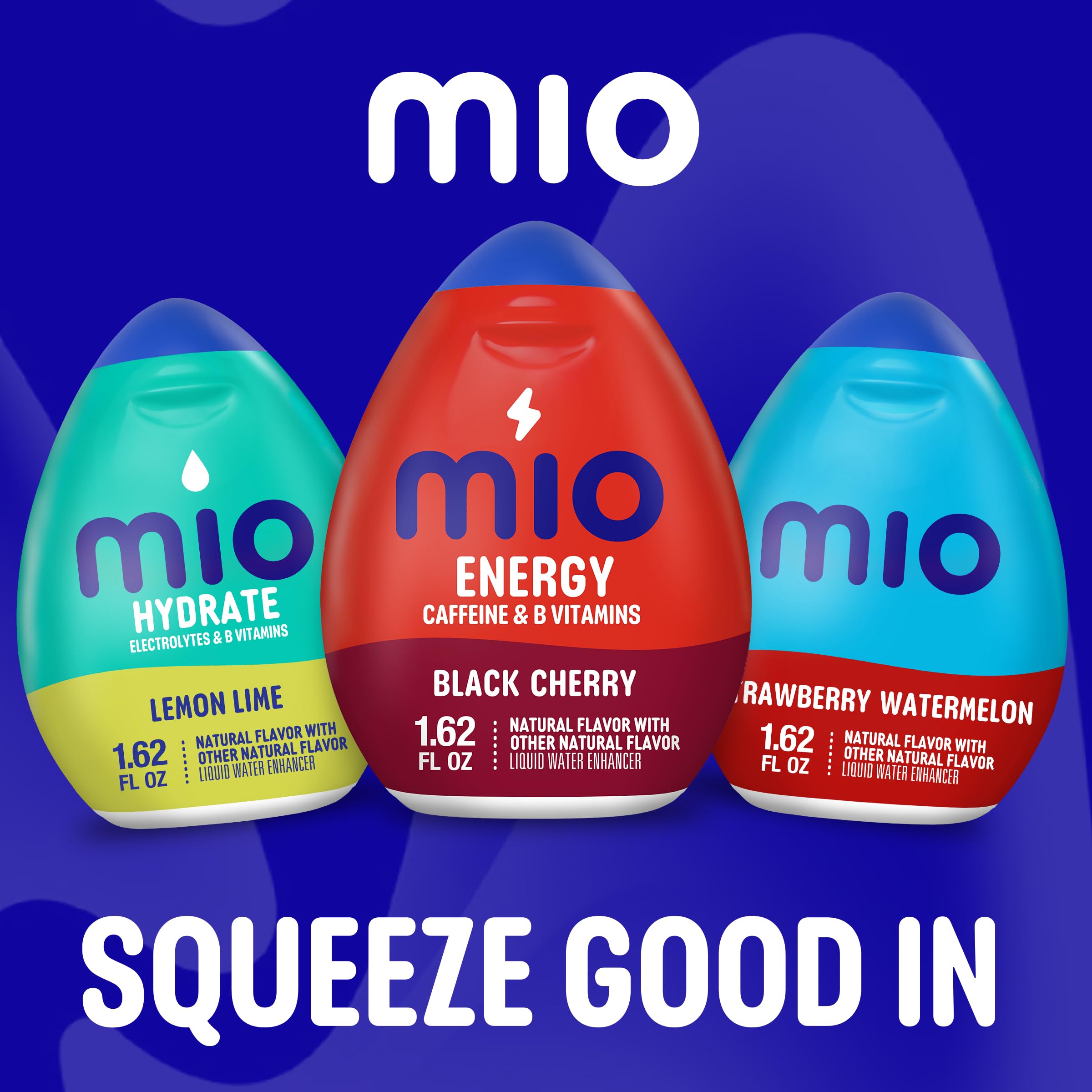 Travel-size Mio Energy bottle fits in a bag for on-the-go flavor.