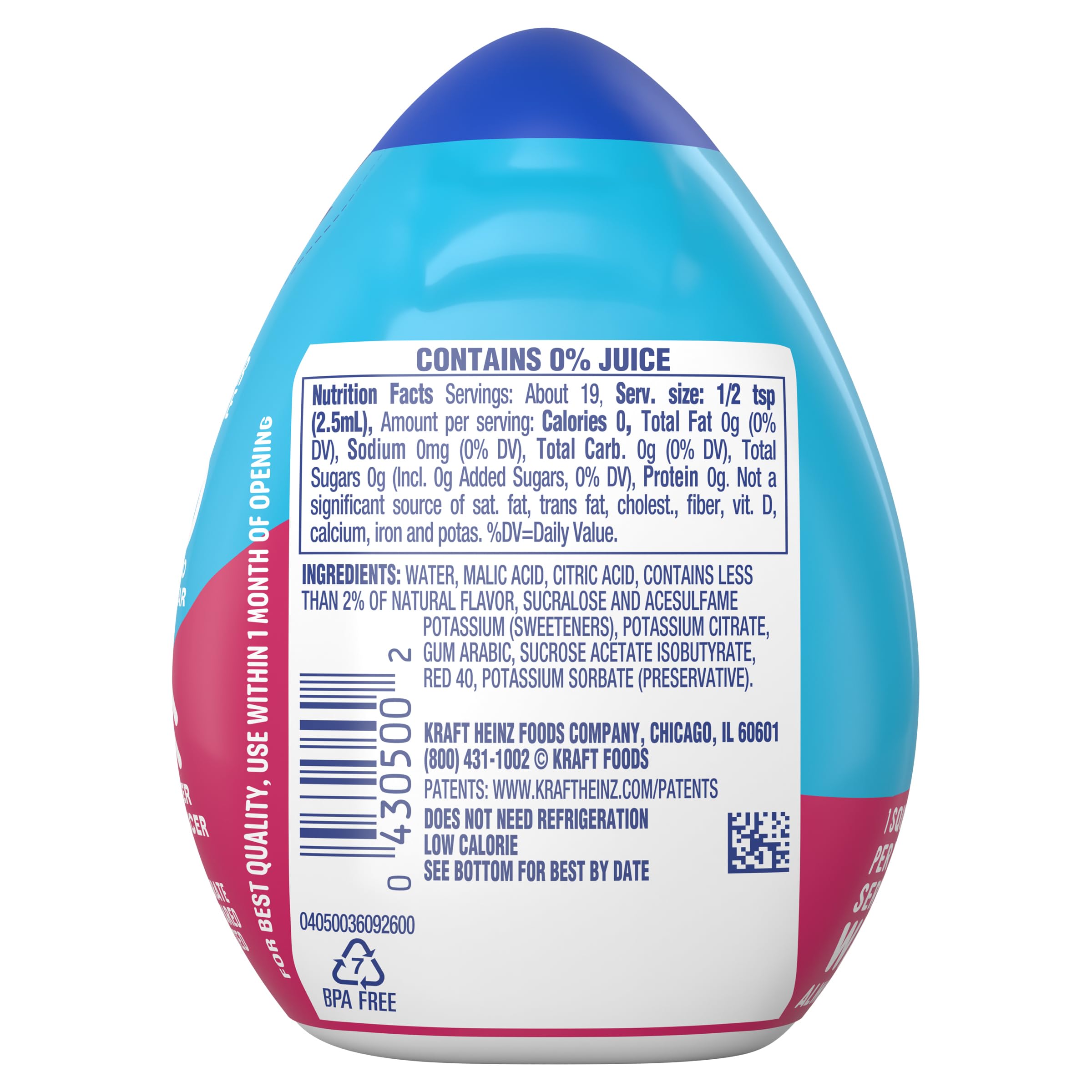 Close-up of Mio Fruit Punch bottle highlighting natural flavor.