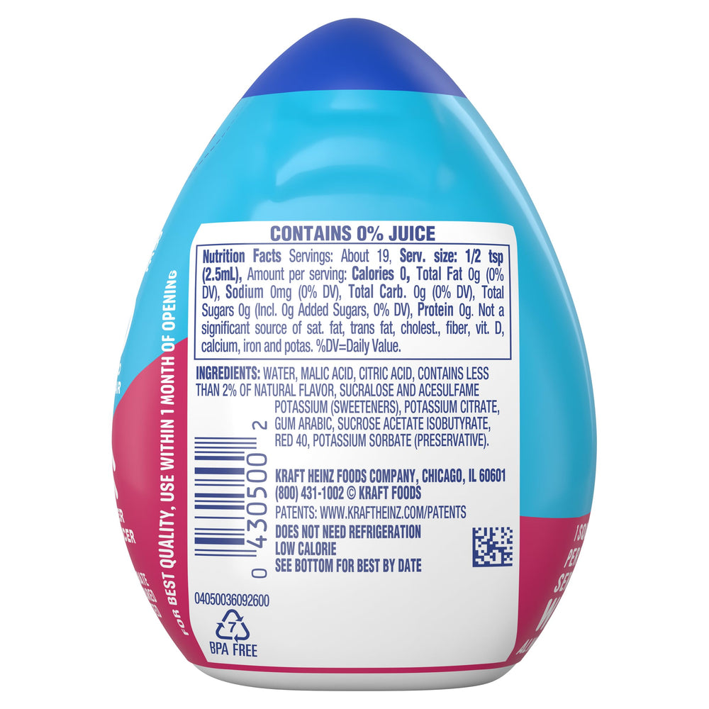 Close-up of Mio Fruit Punch bottle highlighting natural flavor.