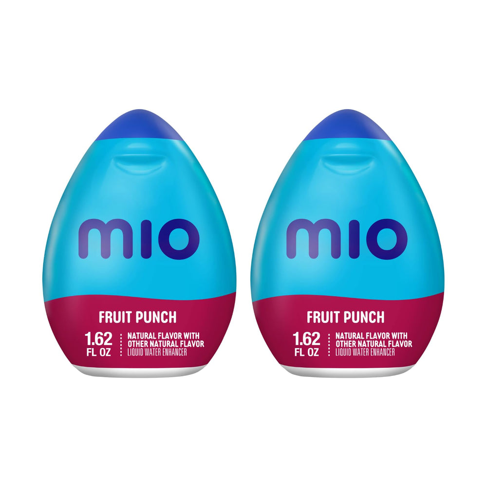 Mio Fruit Punch bottle on the go for quick flavor boost.