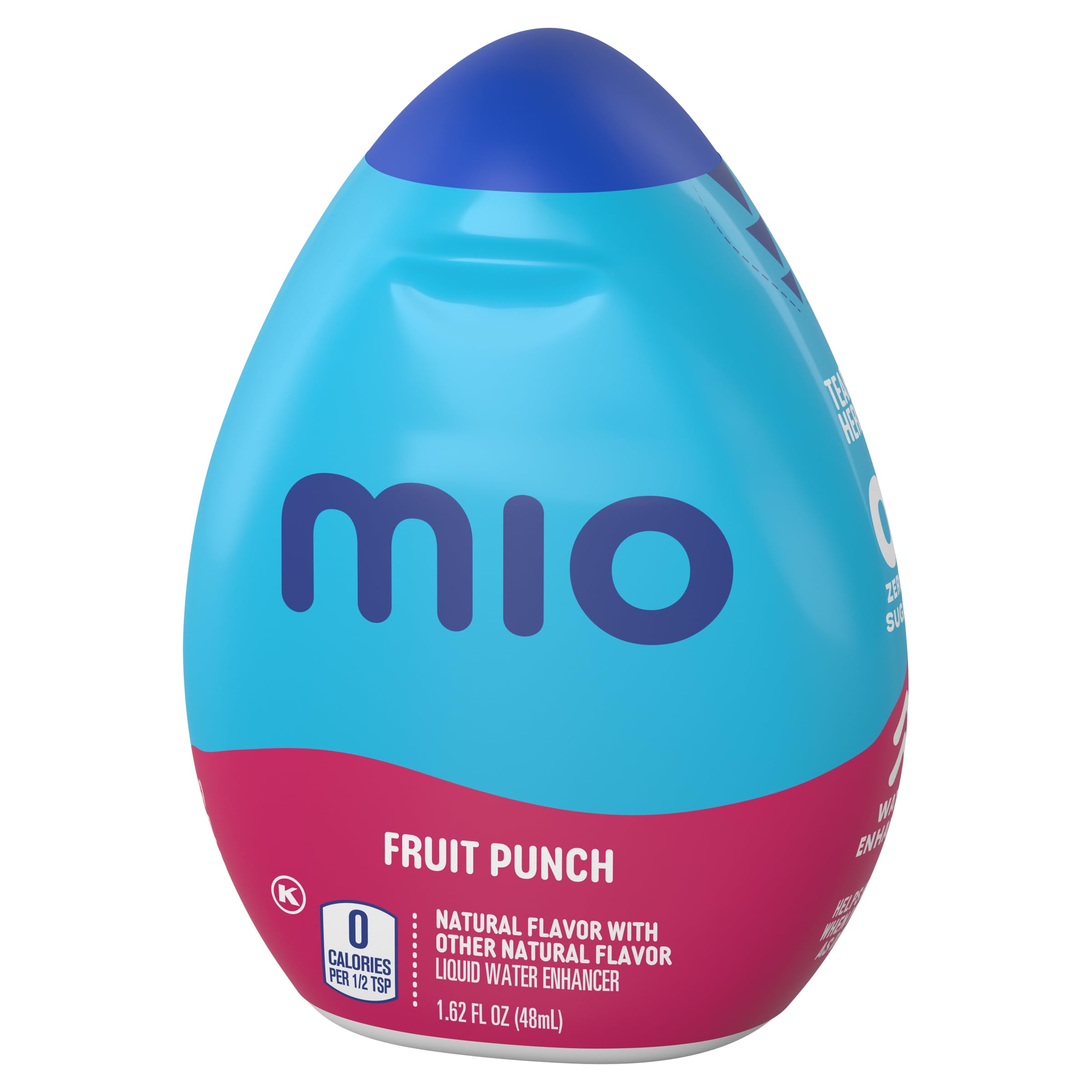 Portable Mio Fruit Punch bottle beside a purse for easy carry.