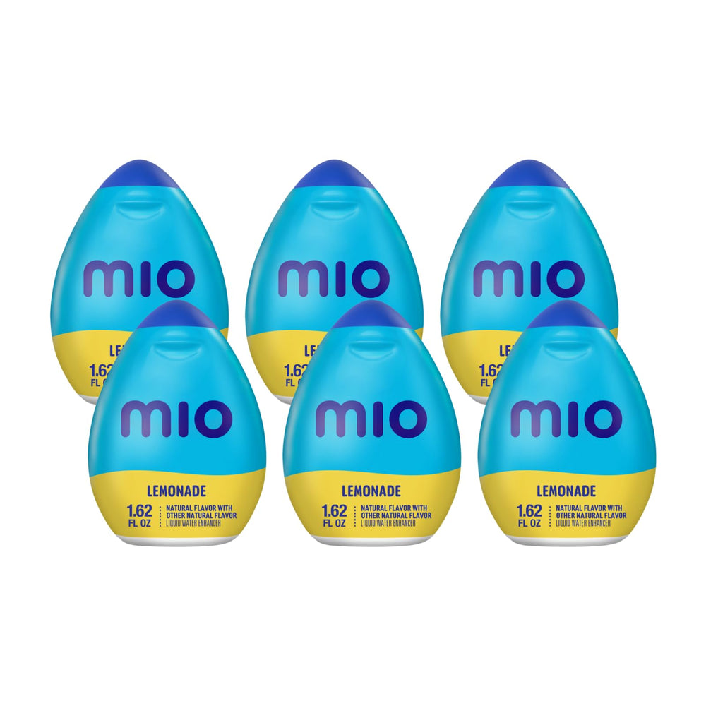 Mio Lemonade liquid water enhancer bottle close-up highlighting natural flavors