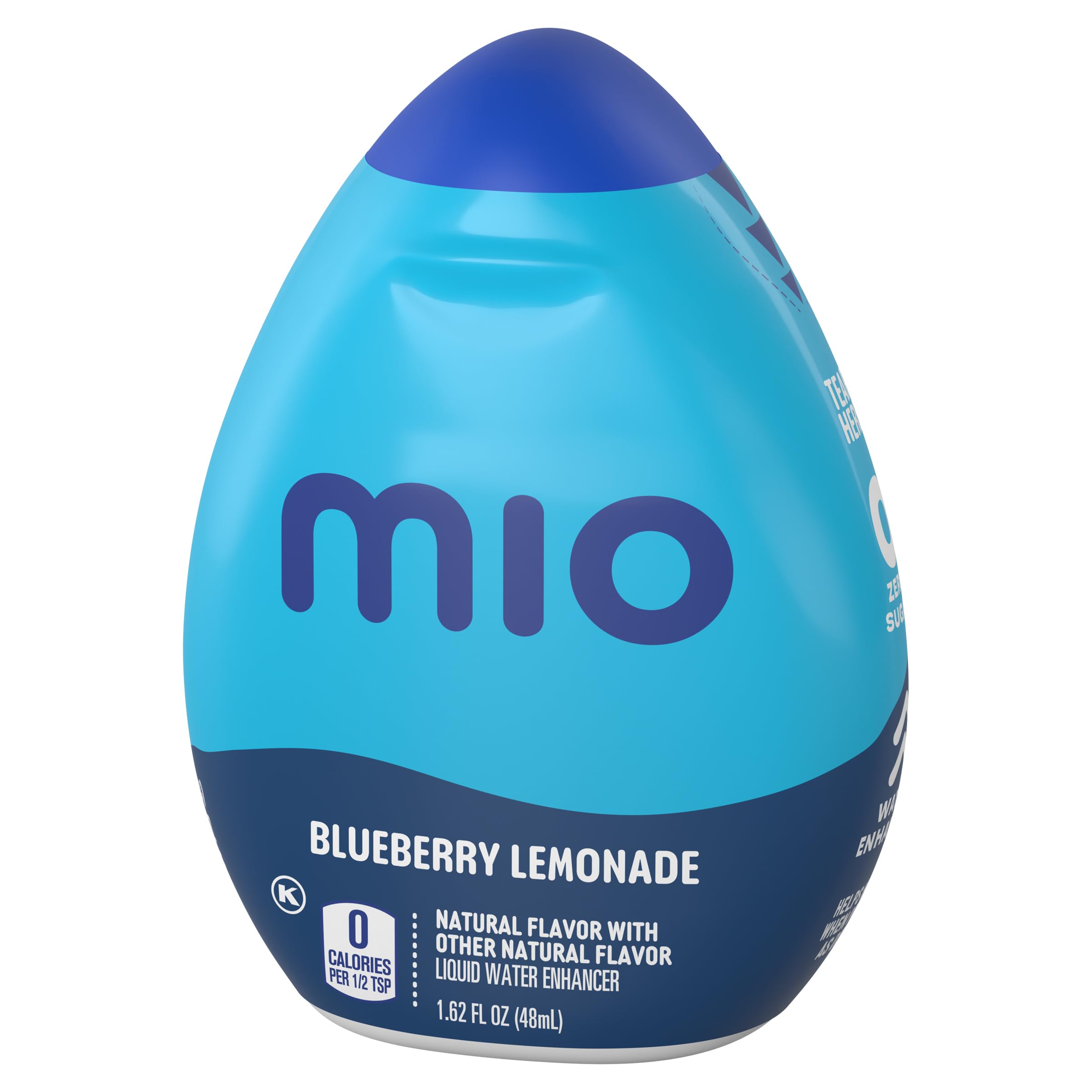 Kosher-certified Mio bottle visible on label.