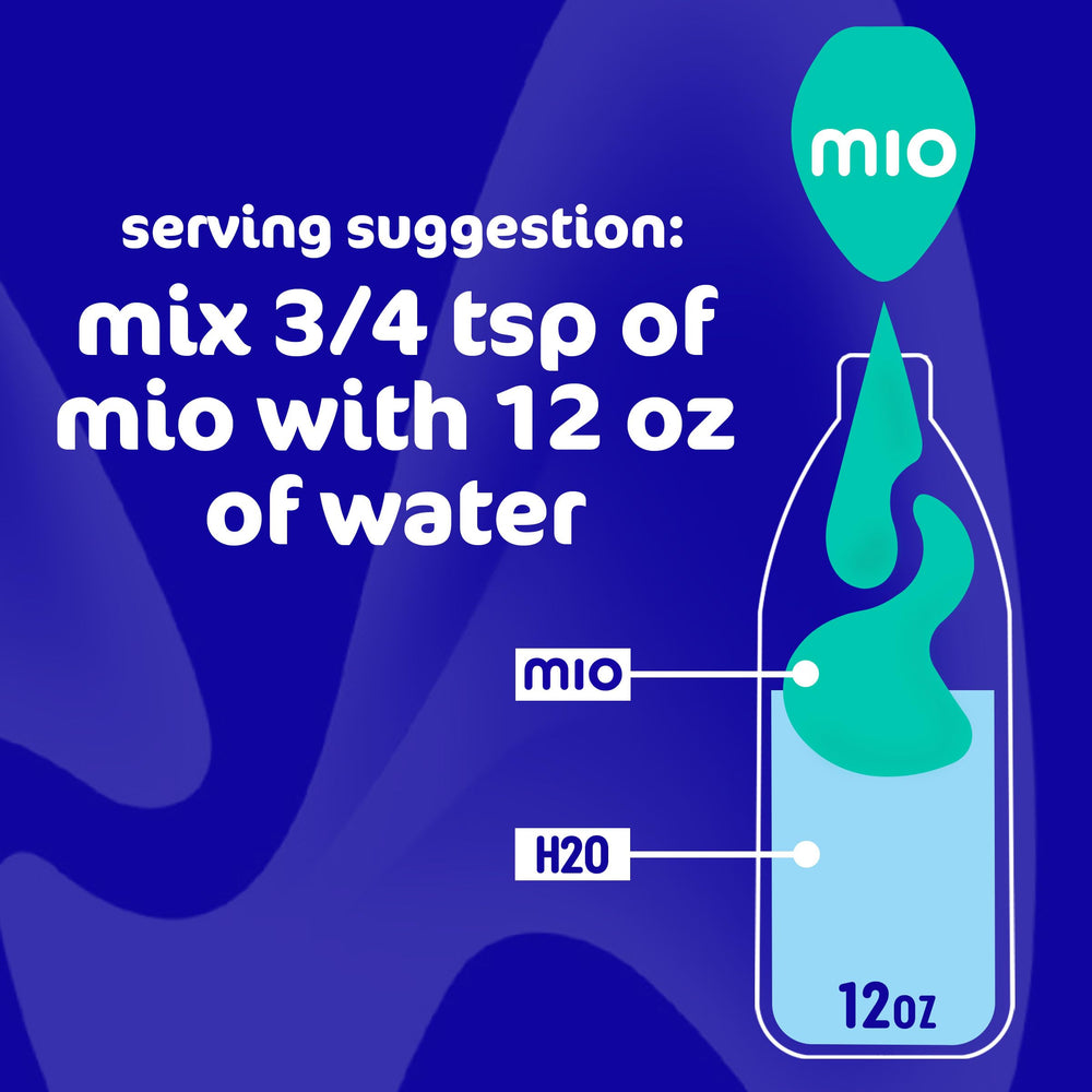 Mio Flip-top cap enables precise, mess-free flavoring.