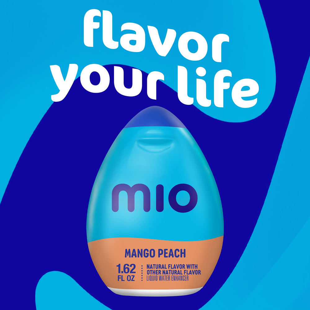 Mio Mango Peach liquid stands ready to dispense flavor in seconds
