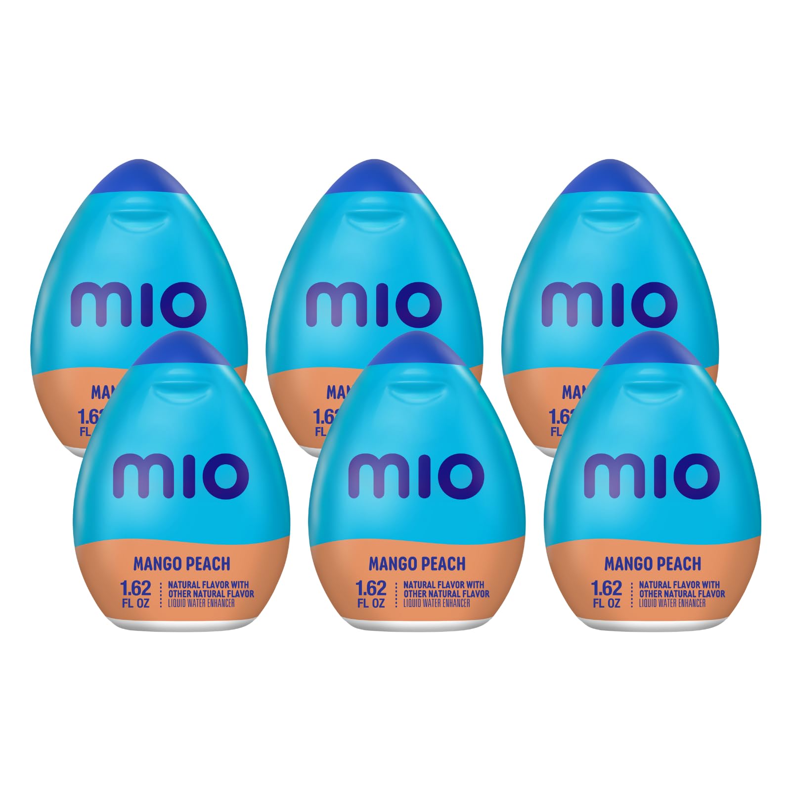 Mio Mango Peach bottle front shows bold flavor to elevate water.