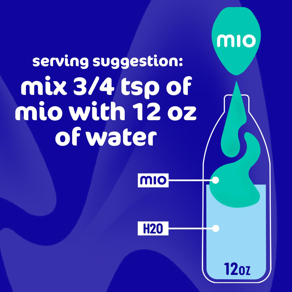 MiO Berry Blast water infusion in a glass.
