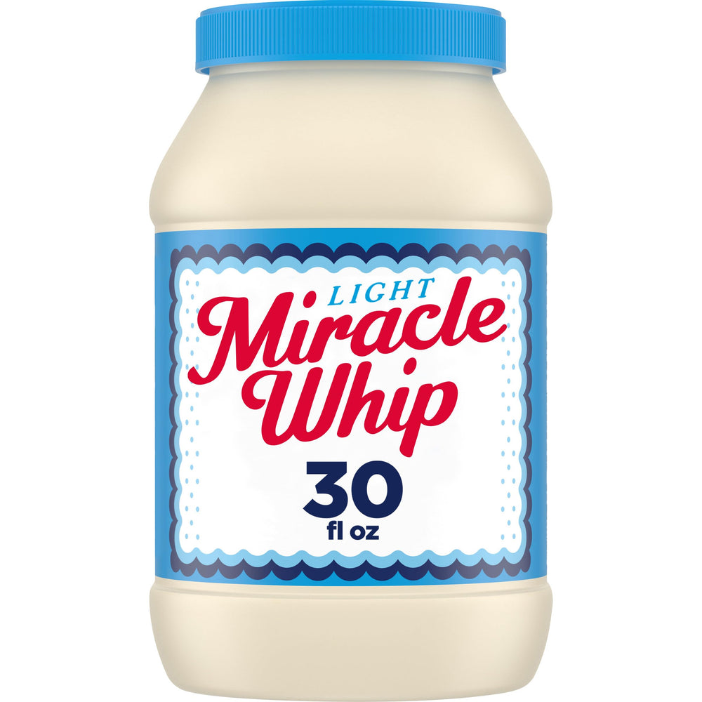 Miracel Whip Light Dressing 30 oz jar front, tangy creaminess for sandwiches.