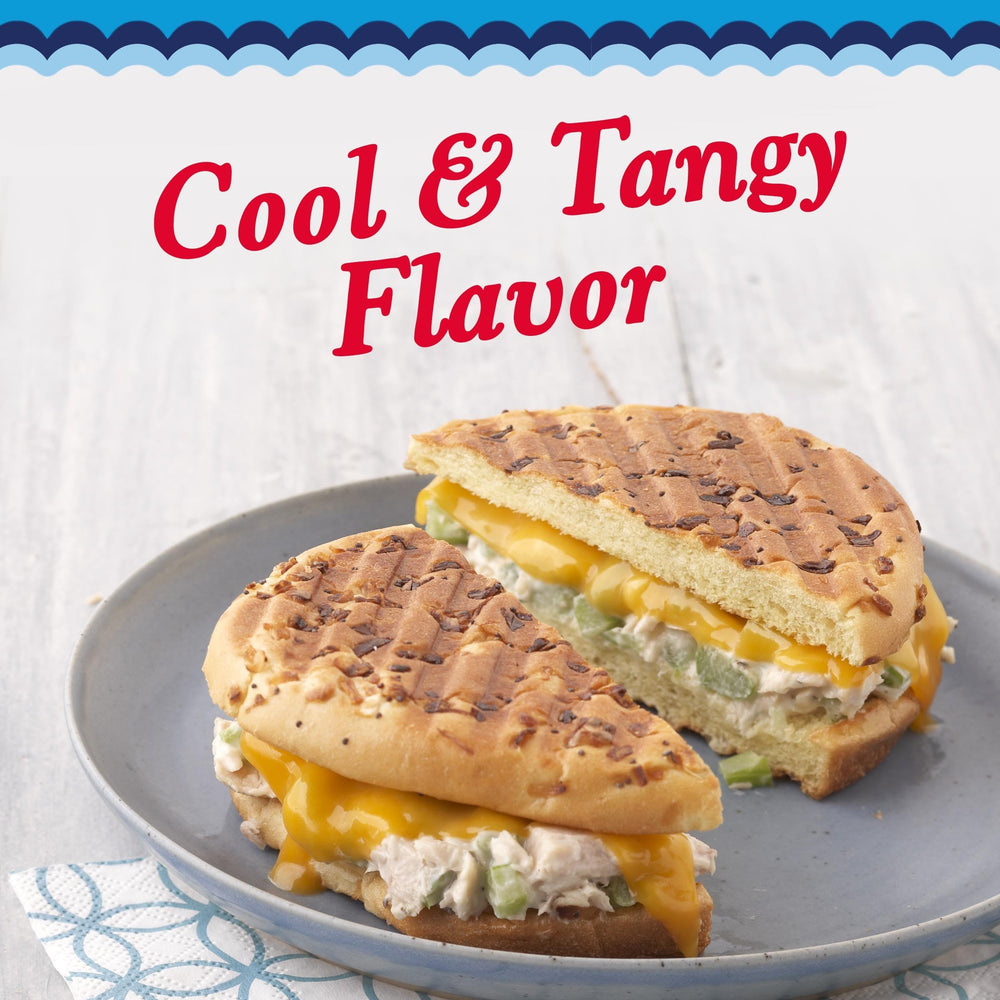 Miracel Whip Light Dressing on burgers as a creamy sauce.