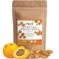 Miracle Farming bitter apricot seeds in a 1 lb resealable pouch for freshness.